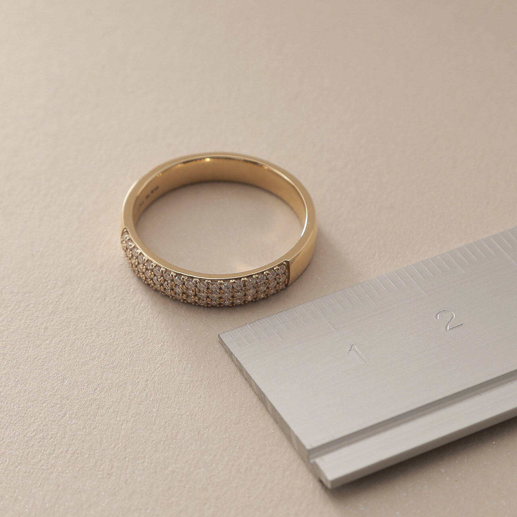 COCOSHNIK「K10【サステナブル】モアサナイトパヴェ リング」|リング|