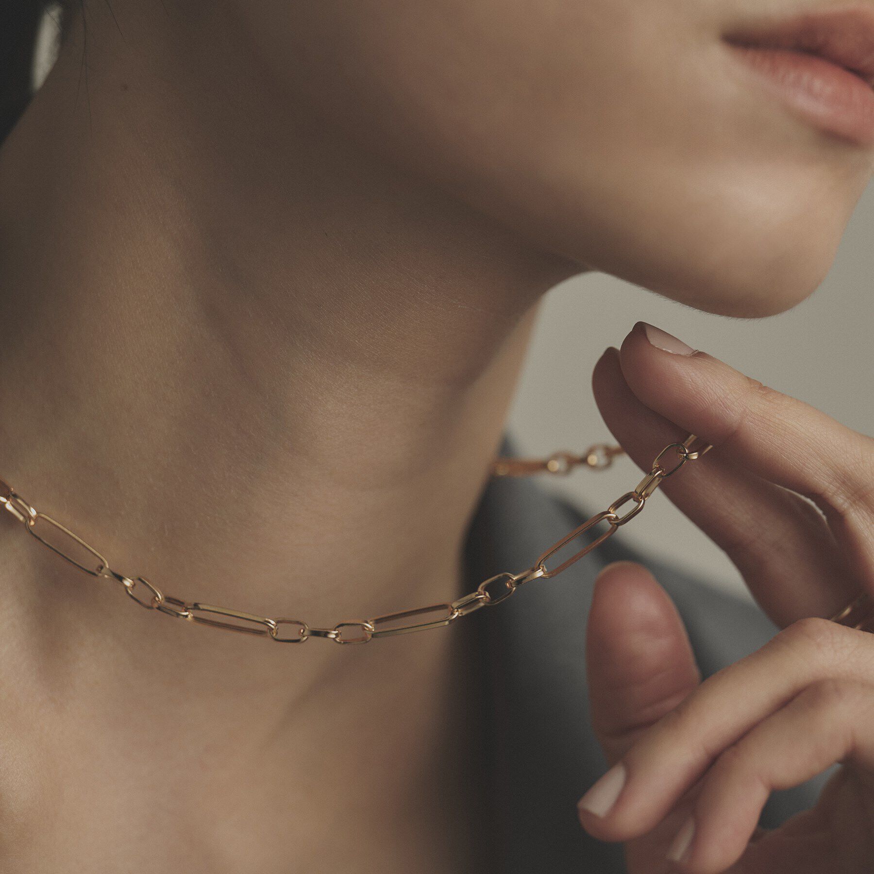 COCOSHNIK「K18ケーブルチェーン3・1フィガロ ネックレス」|ネックレス|