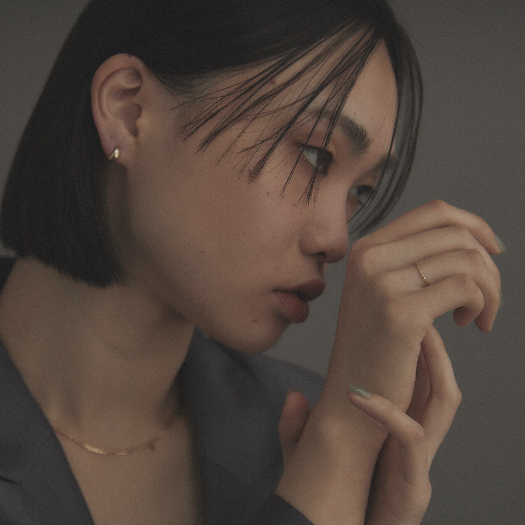 COCOSHNIK ONKITSCH「K10スキニーリング フラップカット」|リング|