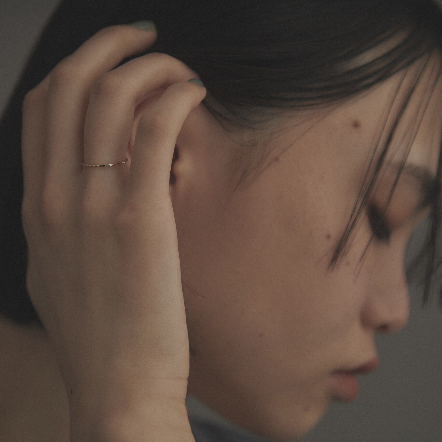 COCOSHNIK ONKITSCH「K10スキニーリング フラップカット」|リング|