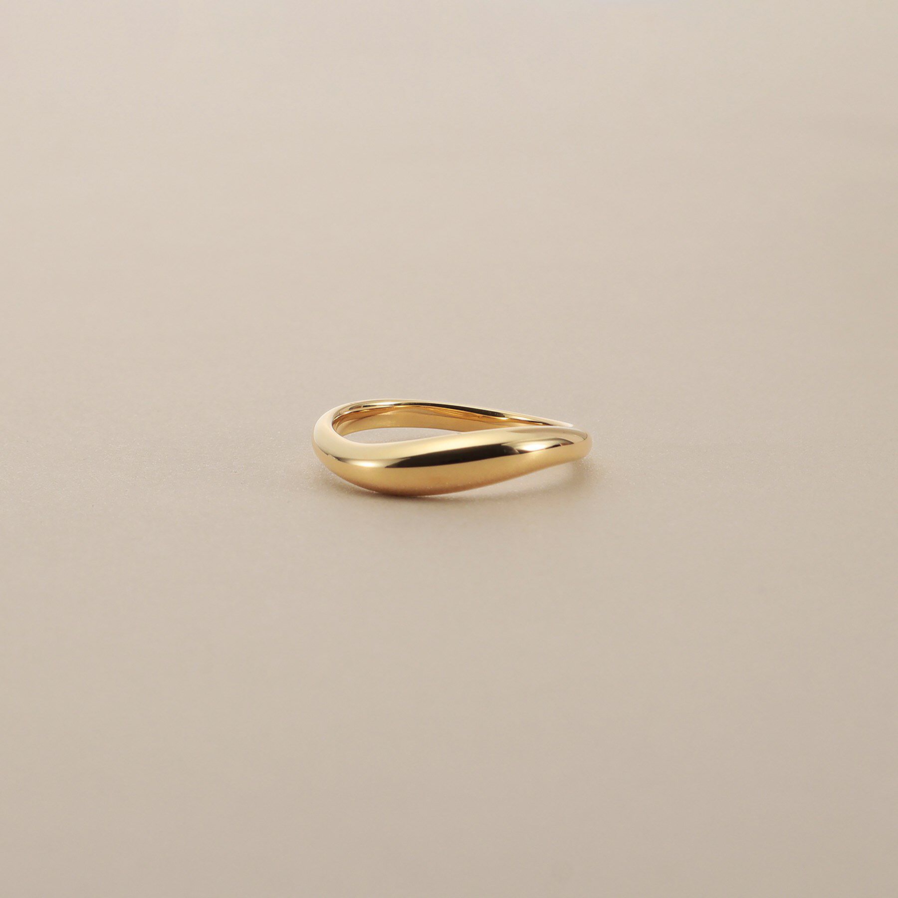 COCOSHNIK「K18Sカーブ リング」|リング|