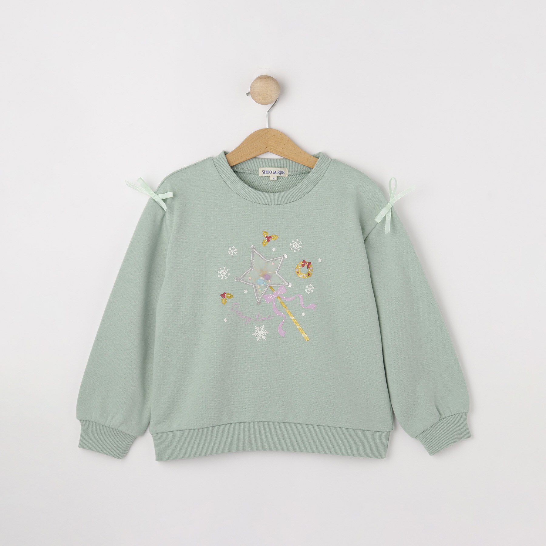 SHOO･LA･RUE「【100-150cm】オーガンジーモチーフスウェット」|その他|ミントグリーン(02