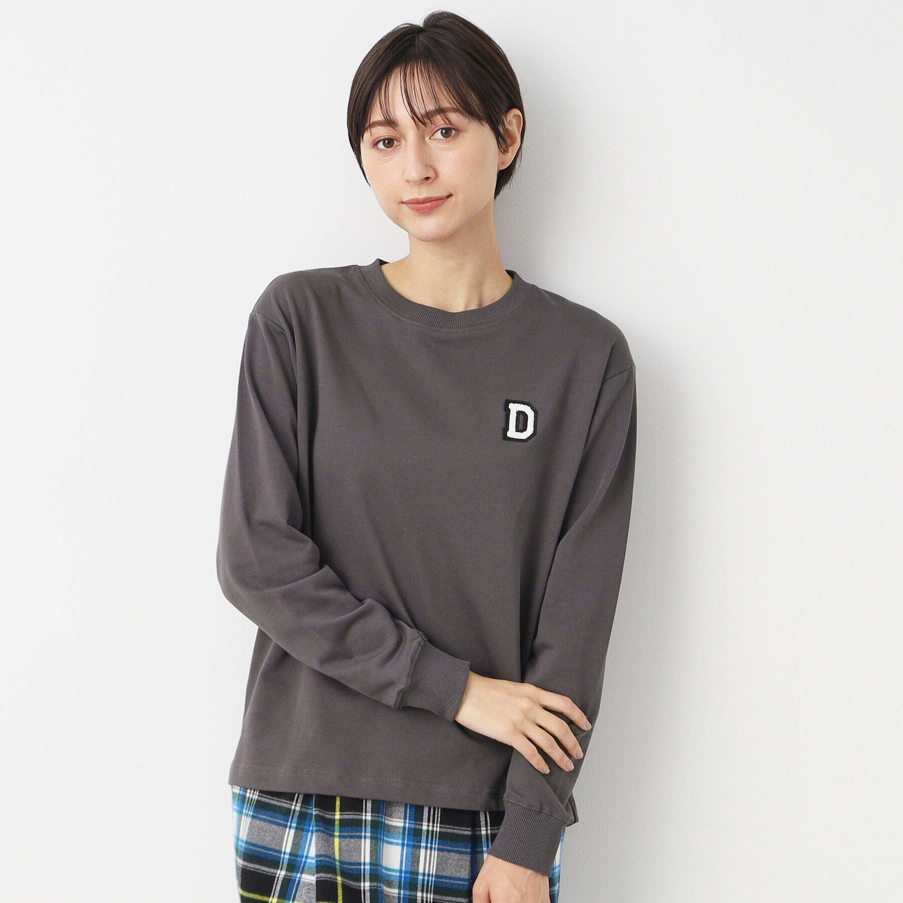 Dessin「【ユニセックス・洗える】ミニ裏毛ロンT」|Tシャツ・カットソー|