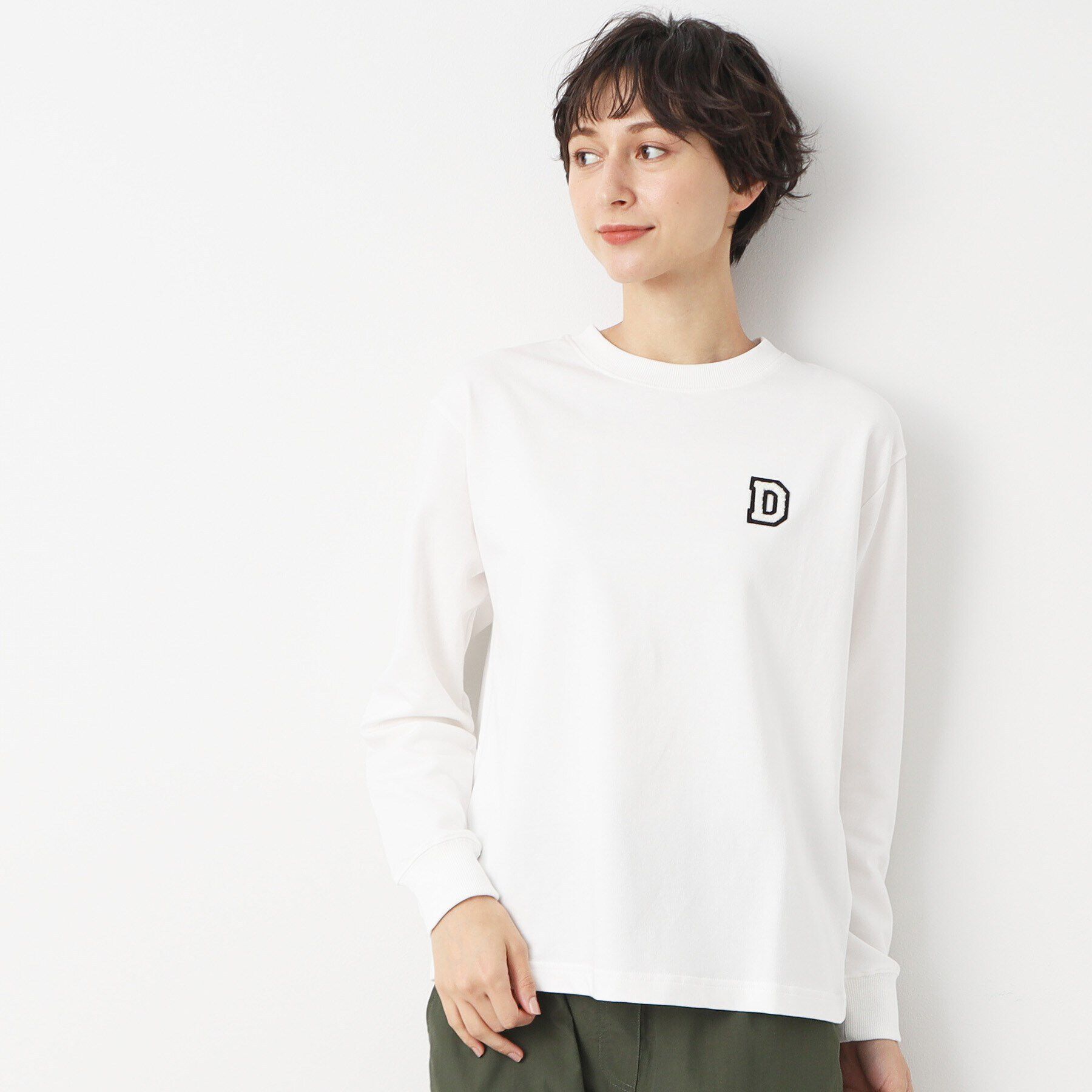 Dessin「【ユニセックス・洗える】ミニ裏毛ロンT」|Tシャツ・カットソー|