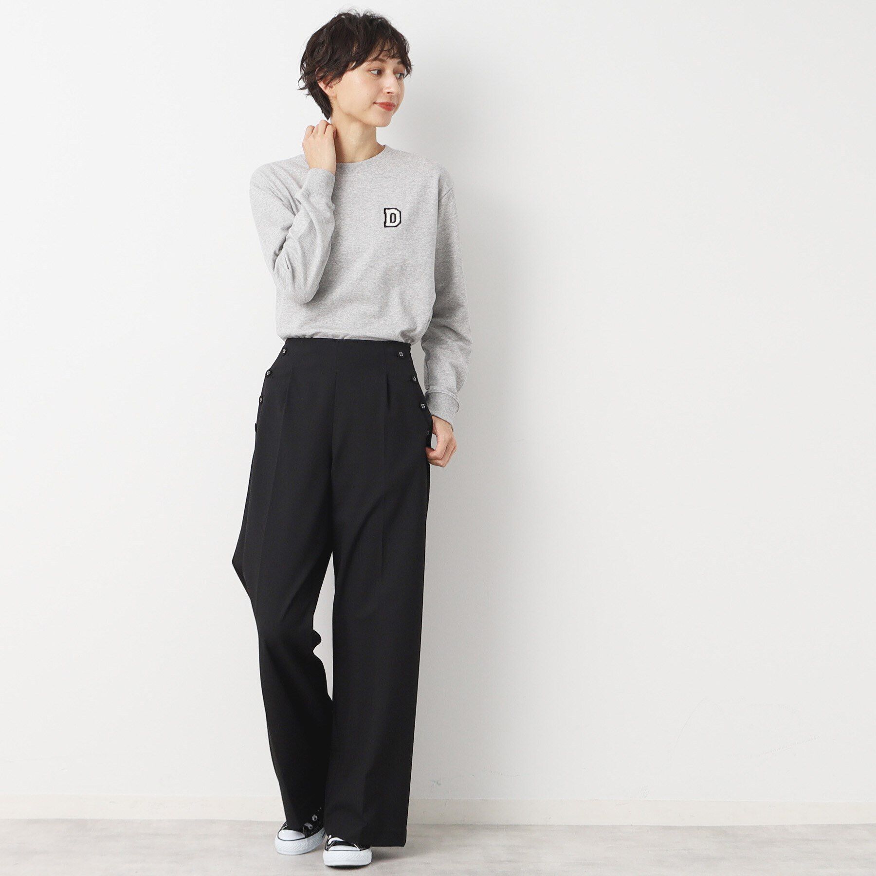 Dessin「【ユニセックス・洗える】ミニ裏毛ロンT」|Tシャツ・カットソー|