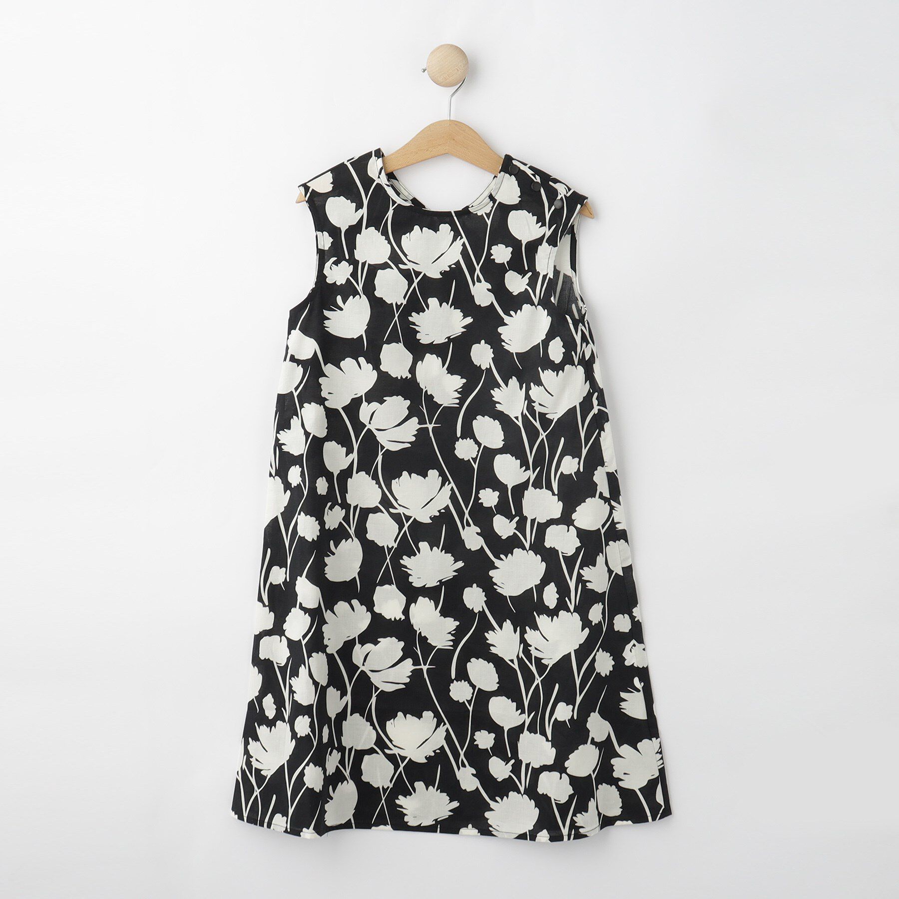 Dessin「【リンクコーデ】フラワーコットンプリント」|ワンピース|ブラック(119)