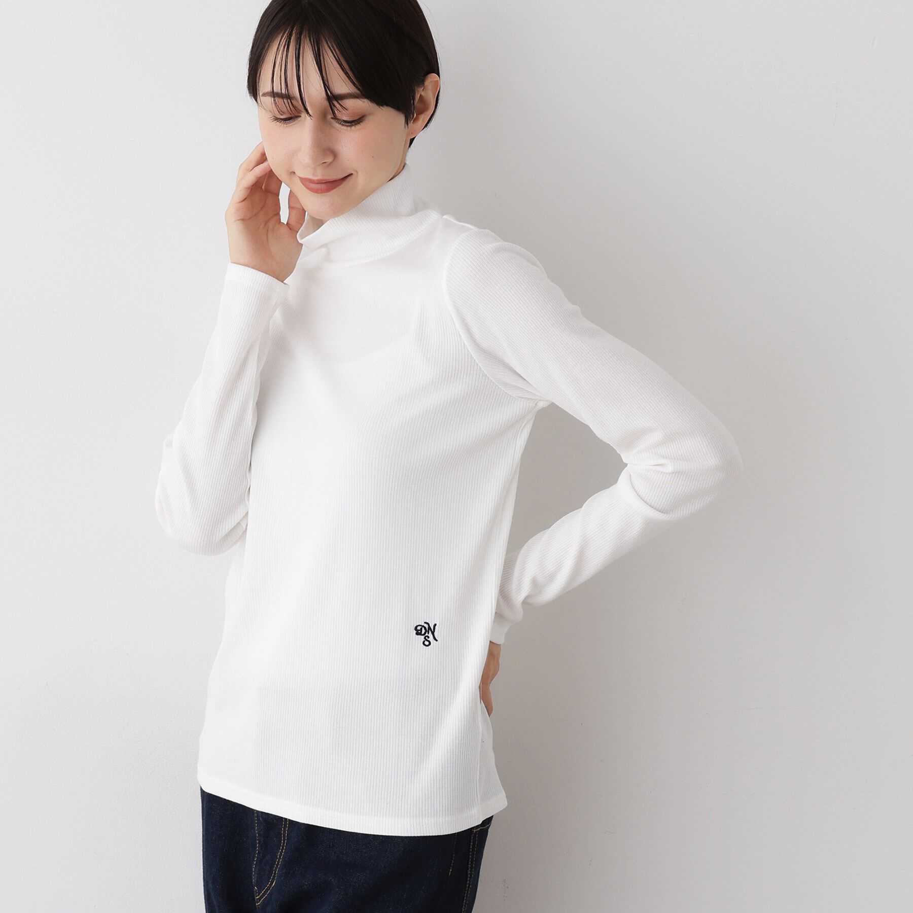 Dessin「【吸湿発熱/抗菌防臭】ジンジャー混タートルネックプルオ－バー」|Tシャツ・カットソー|