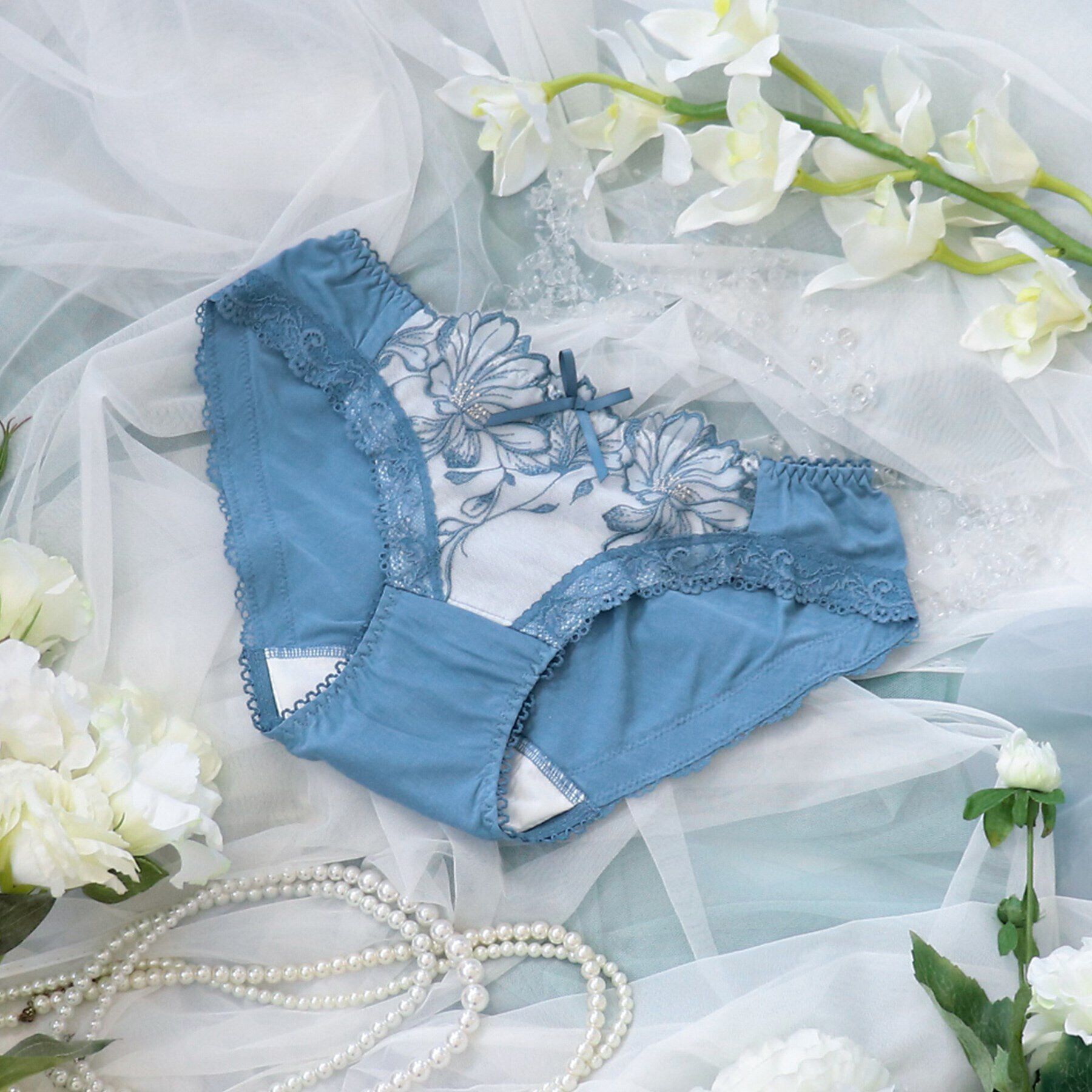 Risa Magli「メラニー サニタリーショーツ」|インナー|ブルー(090)