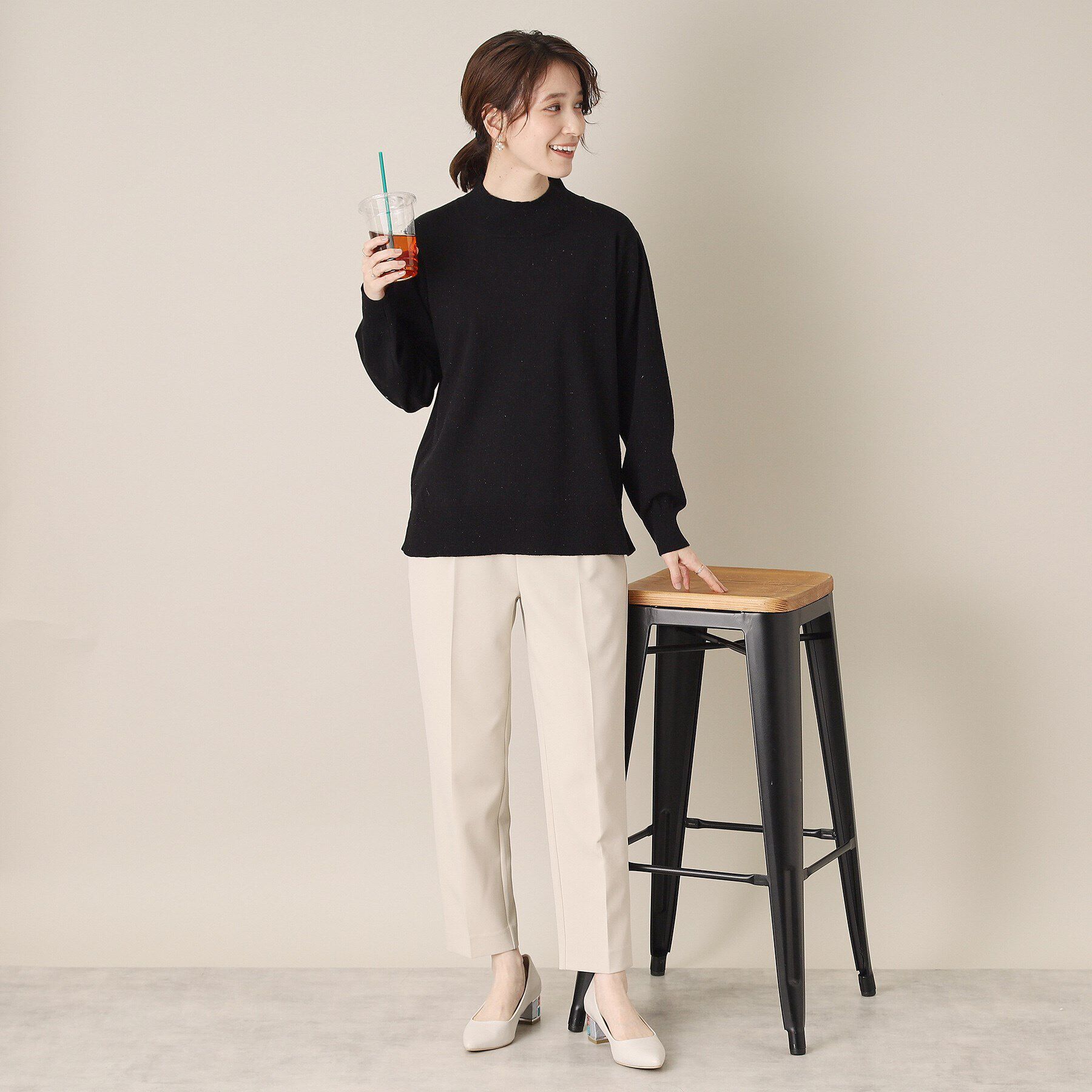 ITS&rsquo;DEMO「【通勤／手洗い可】ラメハイネックニット」|ニット・セーター|