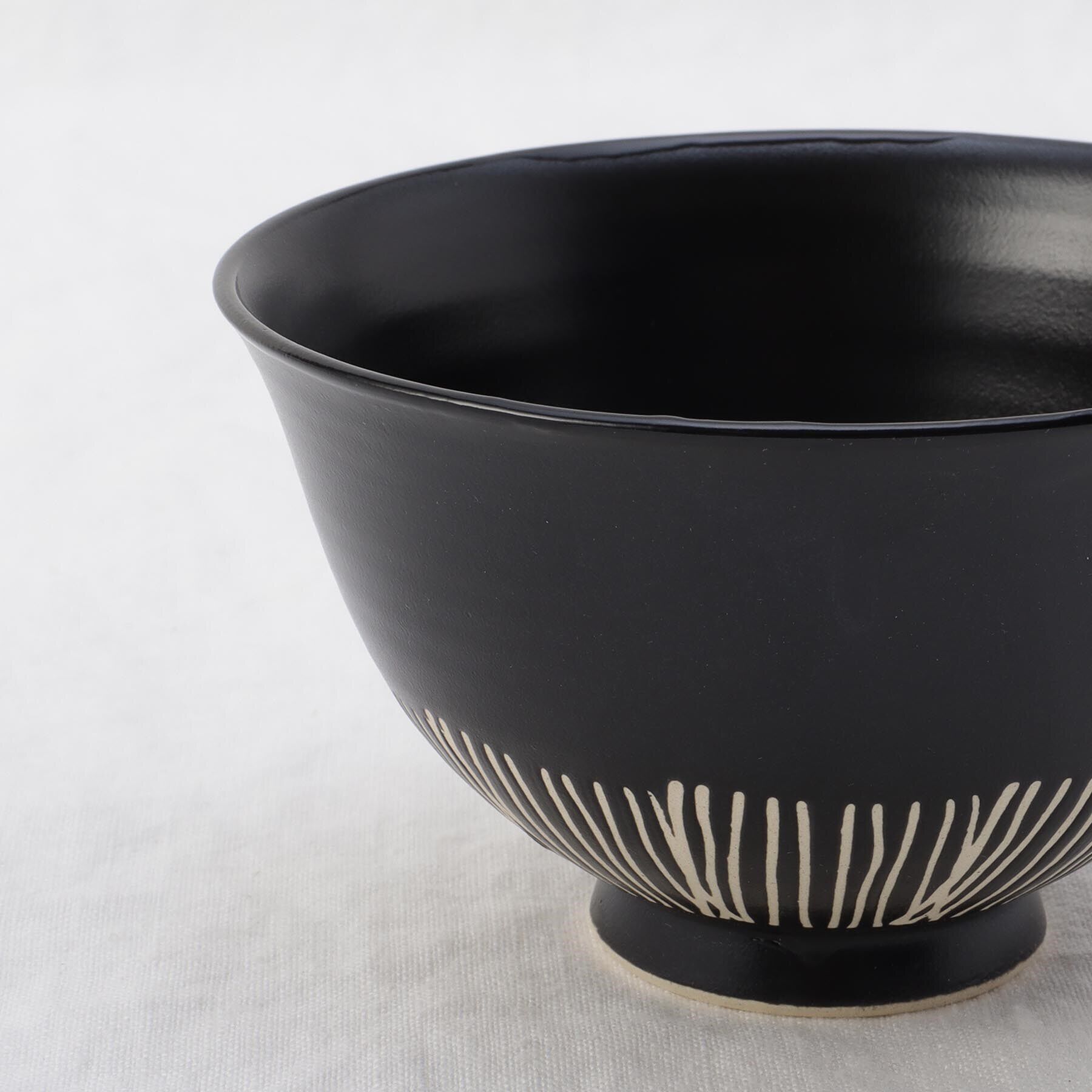 212 KITCHEN STORE「帯千筋 飯碗 BK」|食器・キッチングッズ|