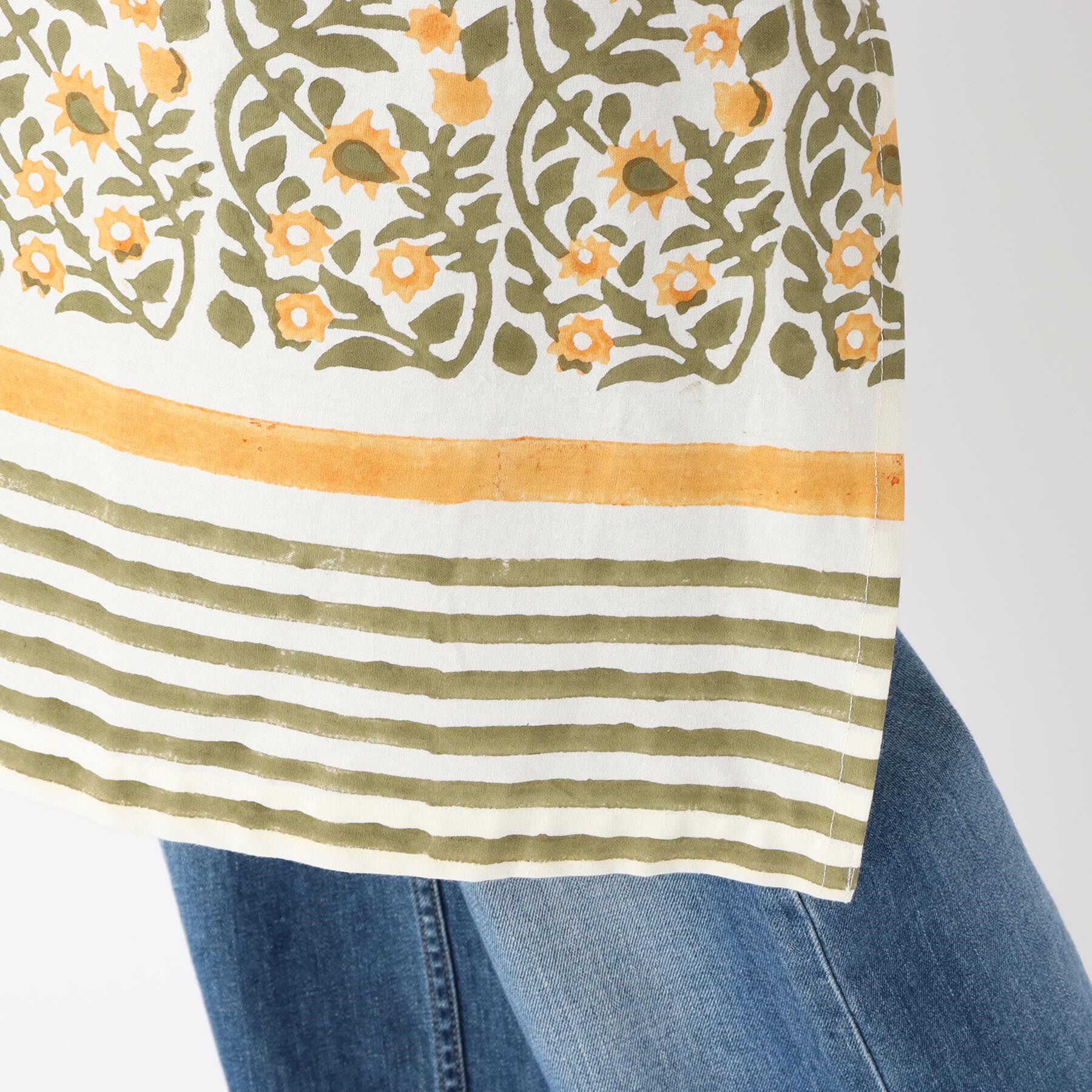 212 KITCHEN STORE「ブロックプリント フルエプロン MU ＜212Kオリジナル＞」|食器・キッチングッズ|