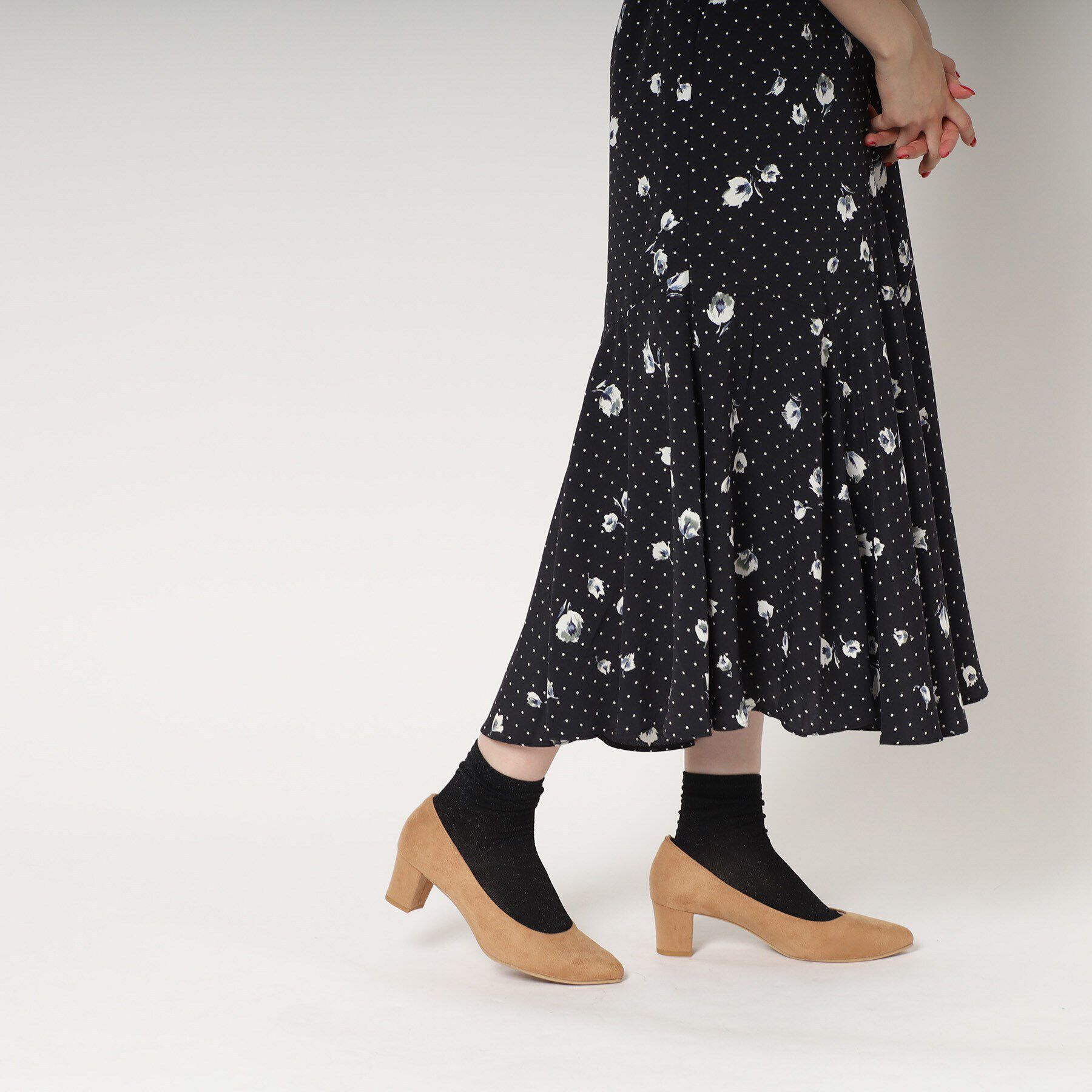 ESPERANZA「ブロックヒールアーモンドトゥパンプス」|パンプス|