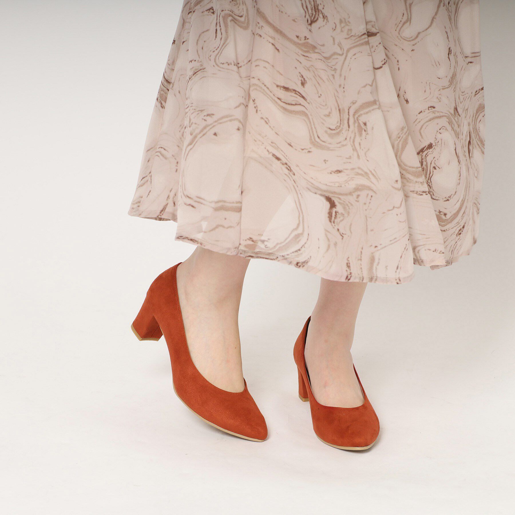 ESPERANZA「ブロックヒールアーモンドトゥパンプス」|パンプス|