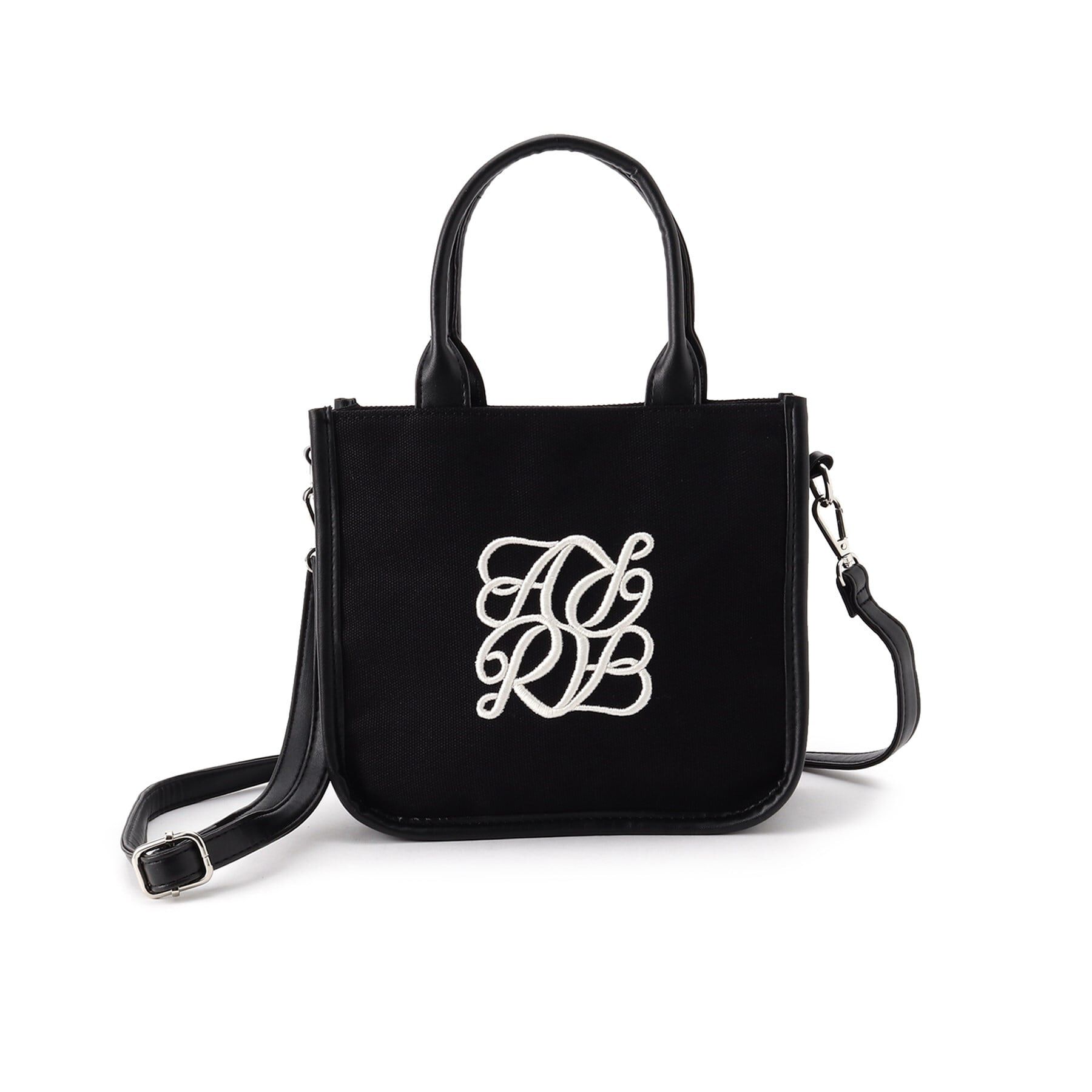 Ober Tashe「ロゴ刺繍ミニトート」|トートバッグ|ブラック(019)