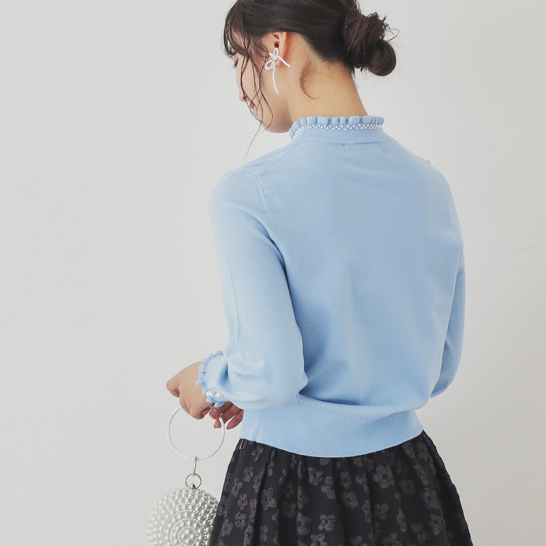 SunaUna「【SS～Lサイズ展開／6色展開】パール調プチクラフトニット」|ニット・セーター|