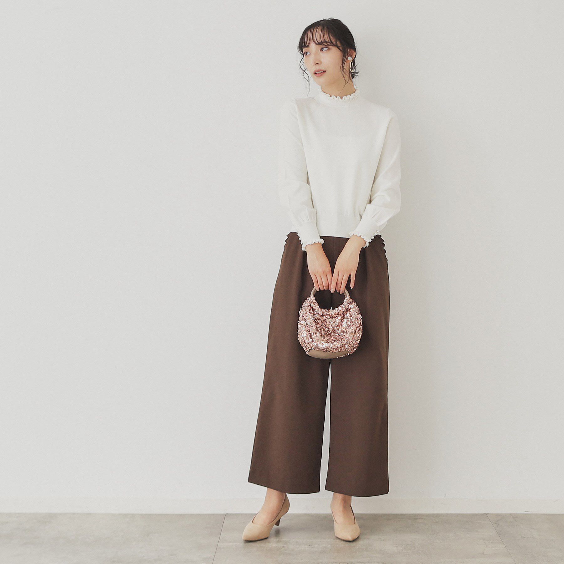 SunaUna「【SS～Lサイズ展開／6色展開】パール調プチクラフトニット」|ニット・セーター|