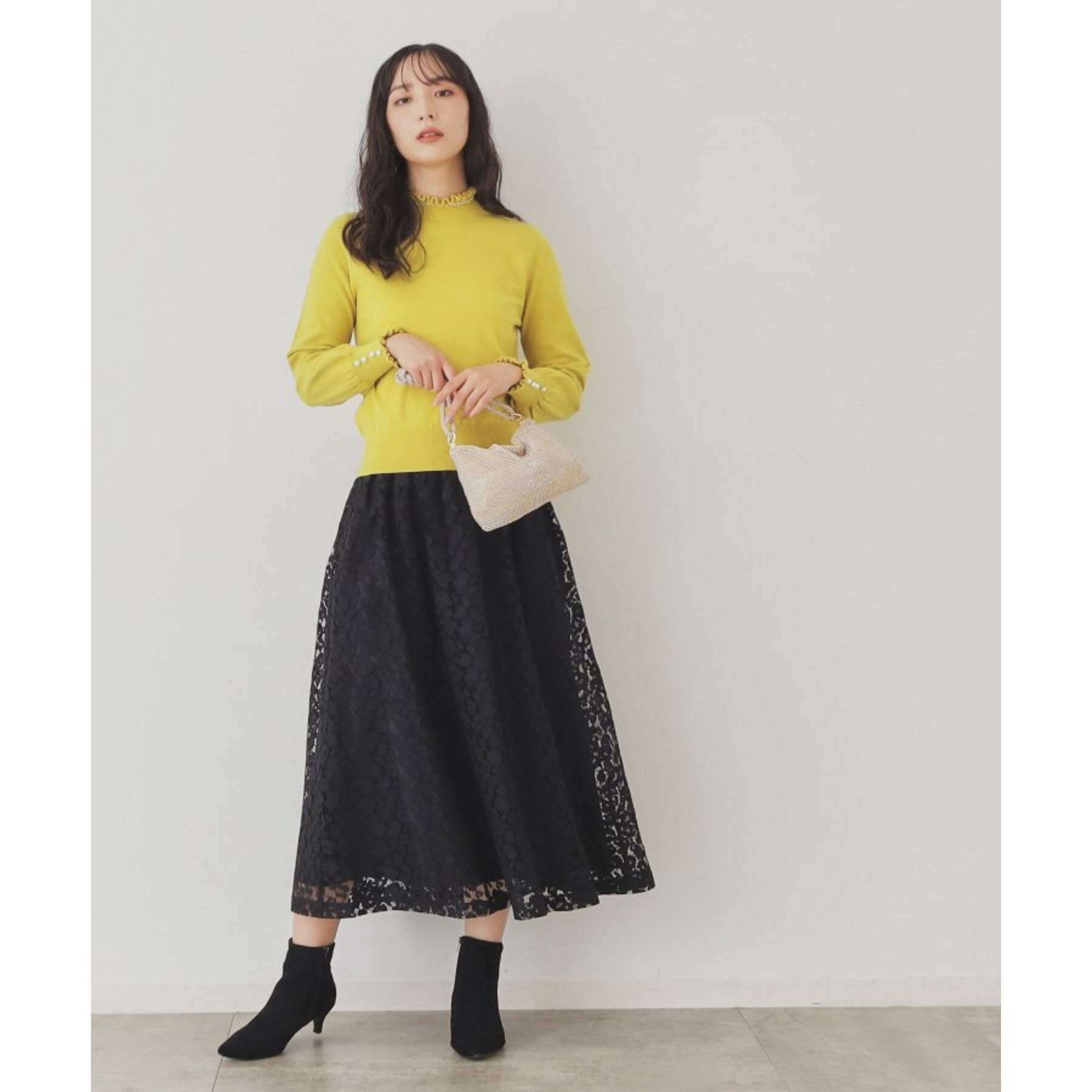 SunaUna「【SS～Lサイズ展開／6色展開】パール調プチクラフトニット」|ニット・セーター|