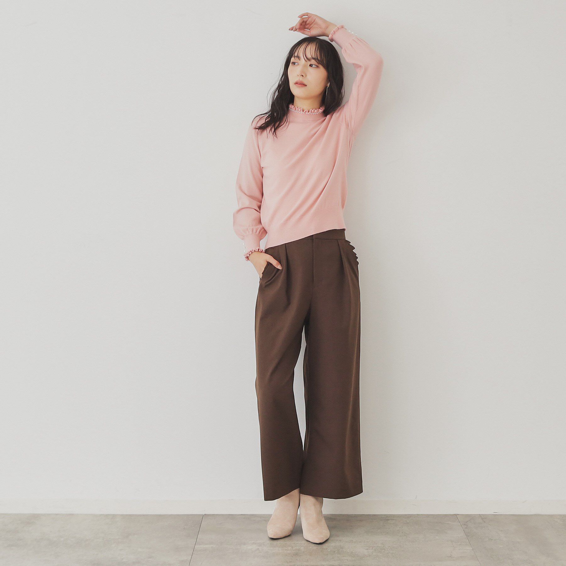 SunaUna「【SS～Lサイズ展開／6色展開】パール調プチクラフトニット」|ニット・セーター|