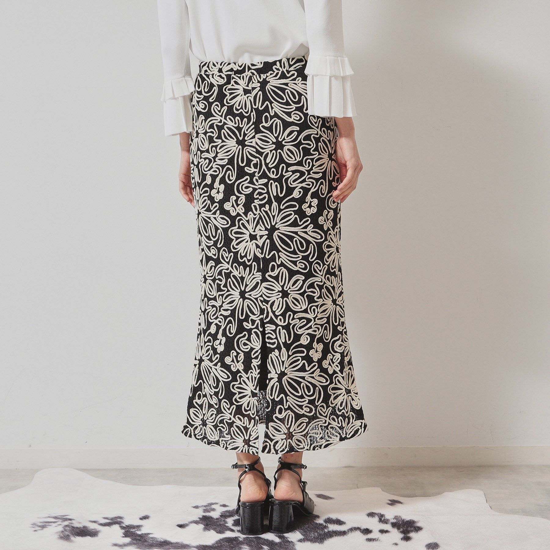 SunaUna「【ウエスト総ゴム／コードレース】マーメイドスカート」|スカート|