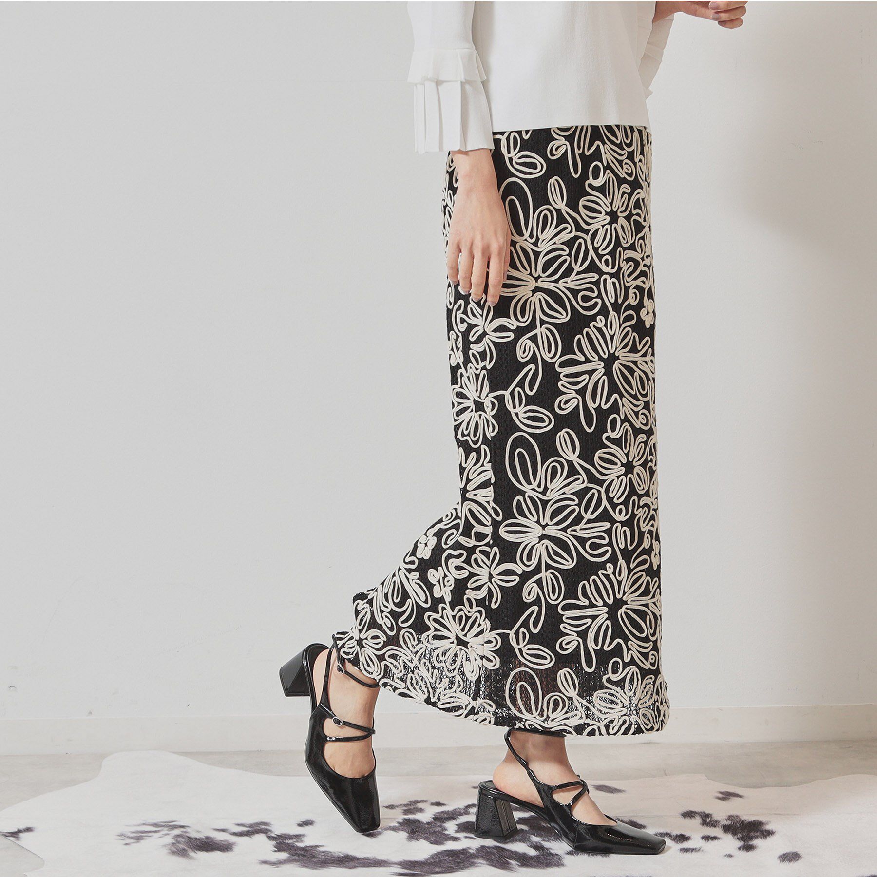 SunaUna「【ウエスト総ゴム／コードレース】マーメイドスカート」|スカート|