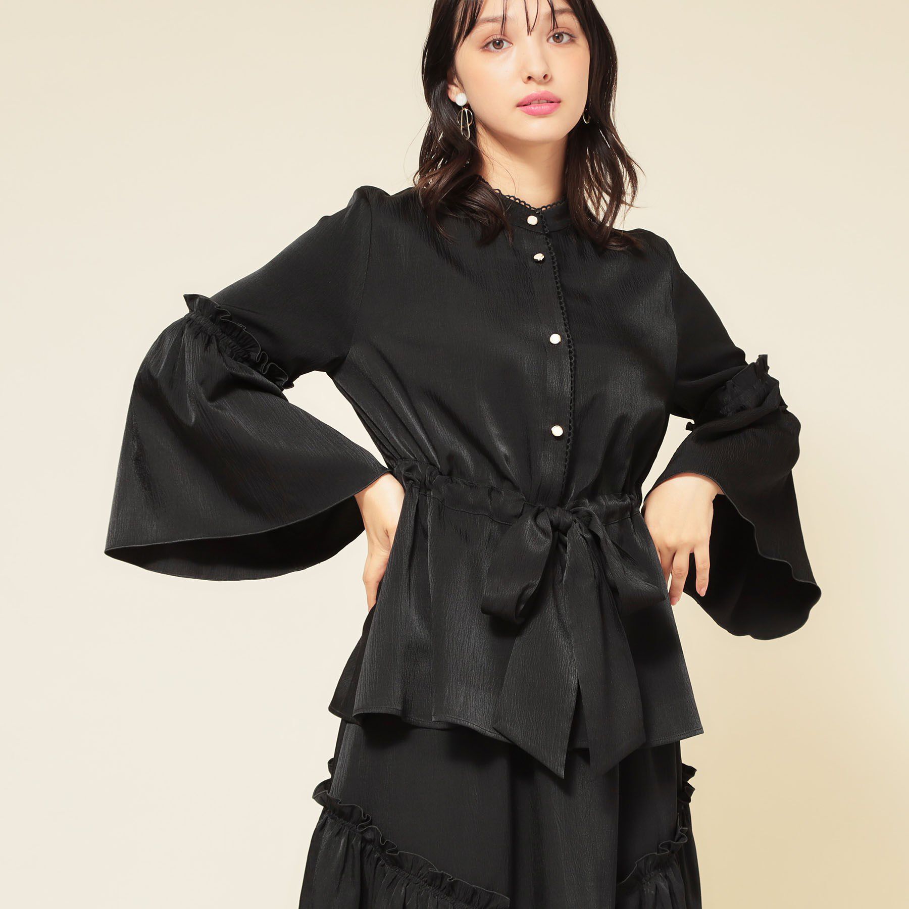 SunaUna「【COLLECTION LINE】フレアスリーブブラウス」|シャツ・ブラウス|