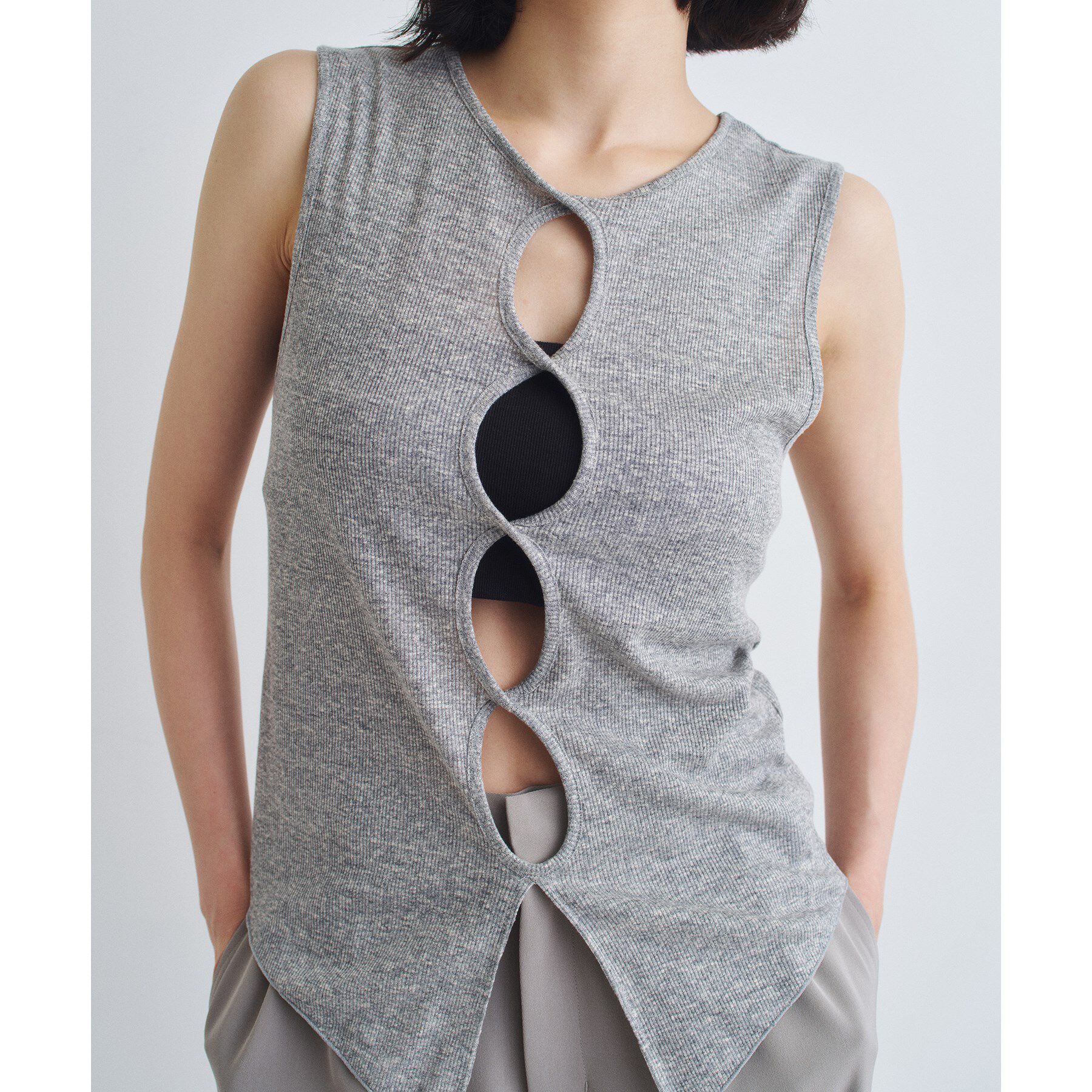 CODE A「twist sheer rib tops」|Tシャツ・カットソー|