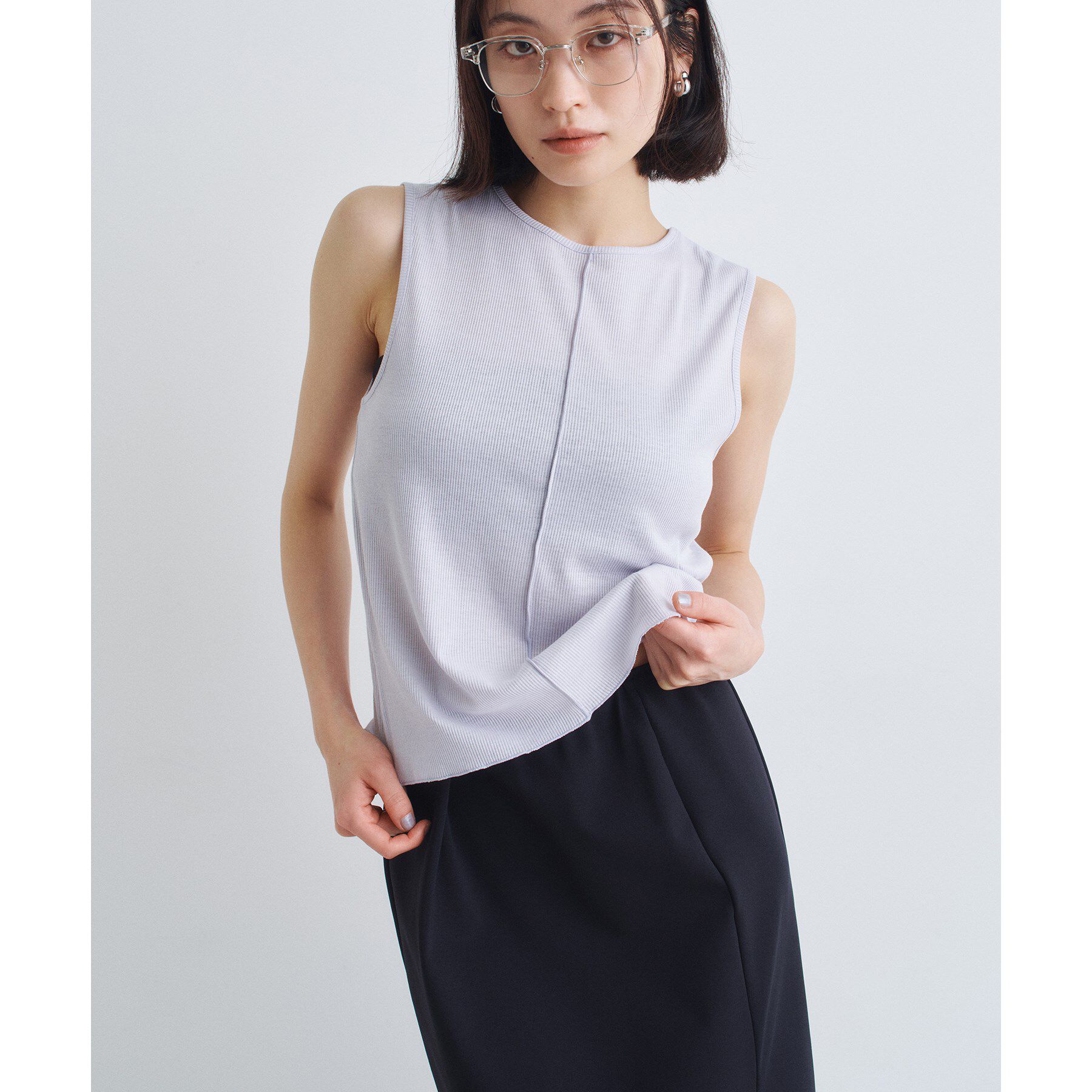 CODE A「twist sheer rib tops」|Tシャツ・カットソー|
