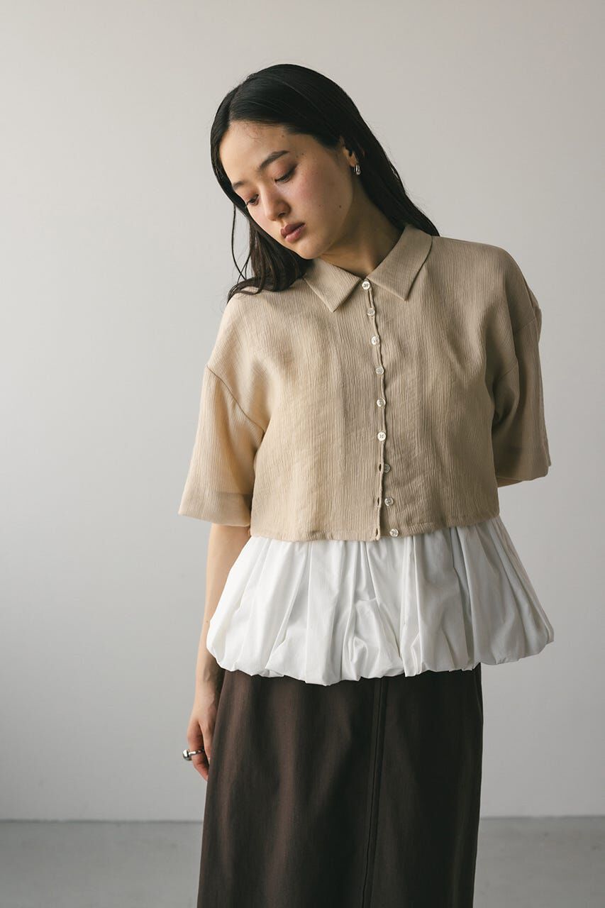 STYLEMIXER「バックオープンワッシャーシャツ」|シャツ・ブラウス|