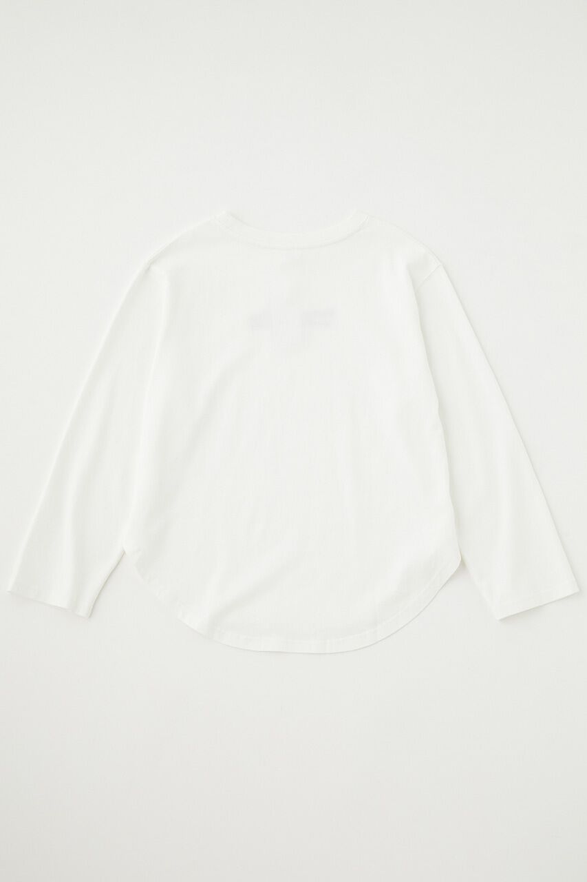 MOUSSY「EMBROIDERY ROUND HEM L／S トップス」|Tシャツ・カットソー|