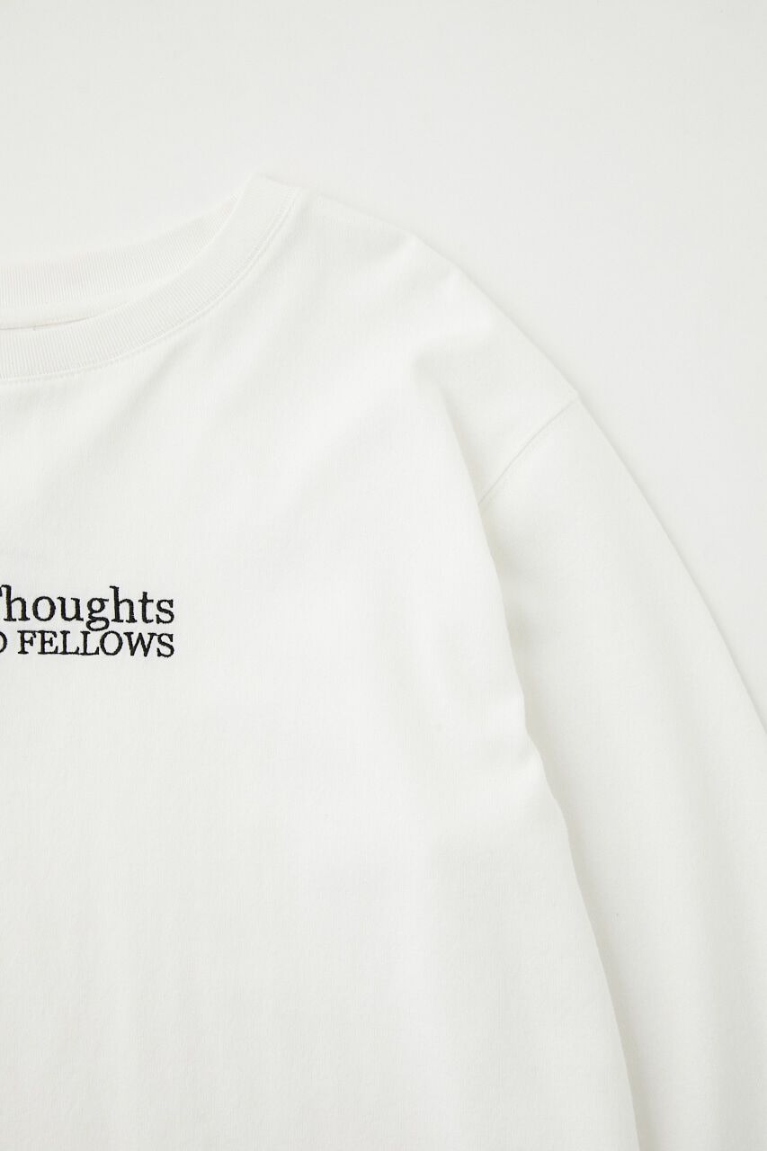 MOUSSY「EMBROIDERY ROUND HEM L／S トップス」|Tシャツ・カットソー|