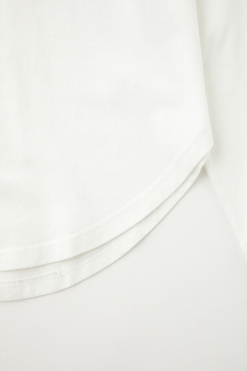 MOUSSY「EMBROIDERY ROUND HEM L／S トップス」|Tシャツ・カットソー|