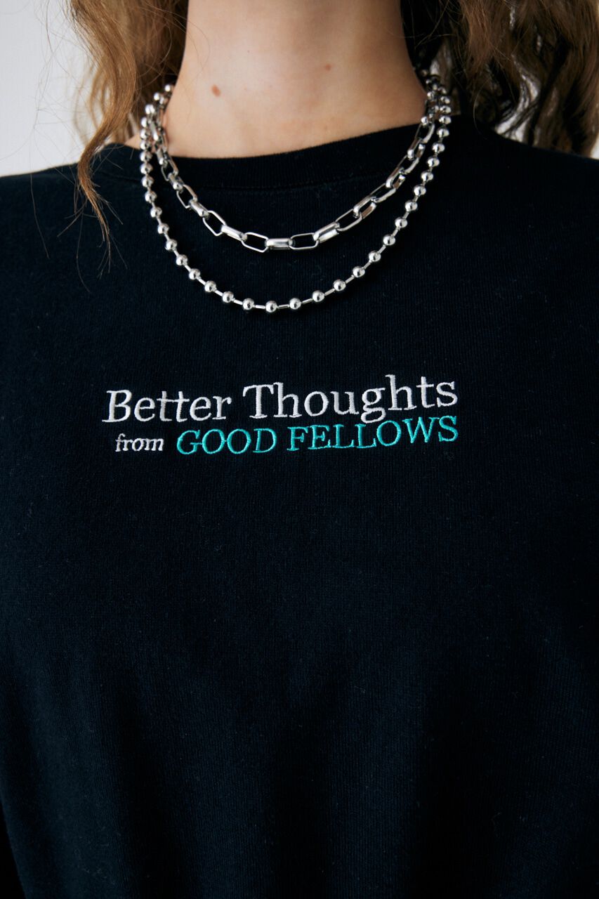 MOUSSY「EMBROIDERY ROUND HEM L／S トップス」|Tシャツ・カットソー|