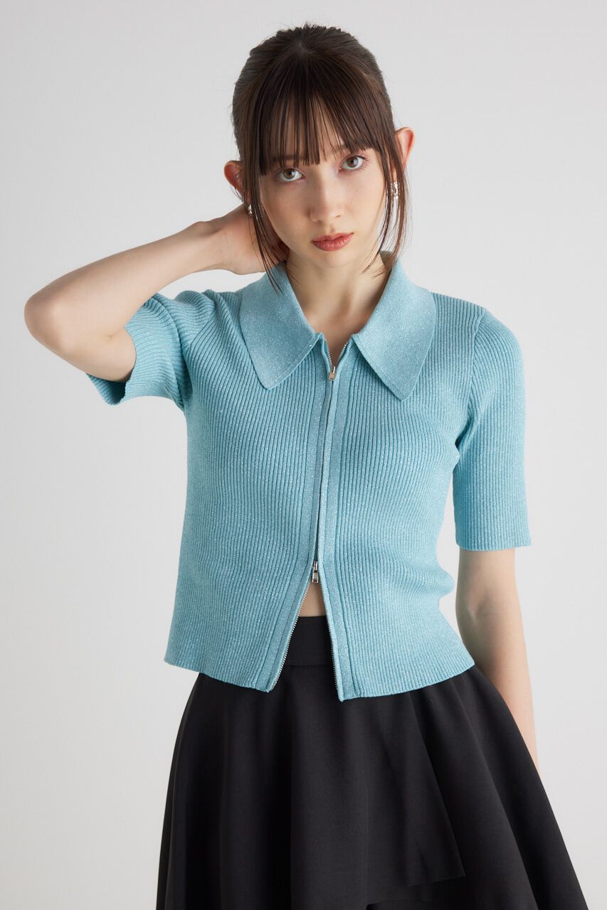 rienda「ZIPシャツKnit TOP」|ニット・セーター|