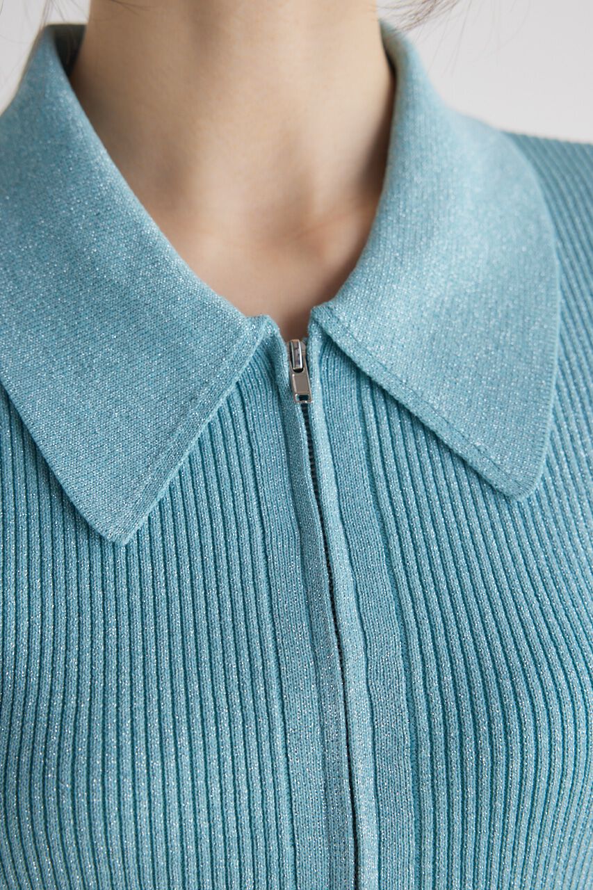 rienda「ZIPシャツKnit TOP」|ニット・セーター|