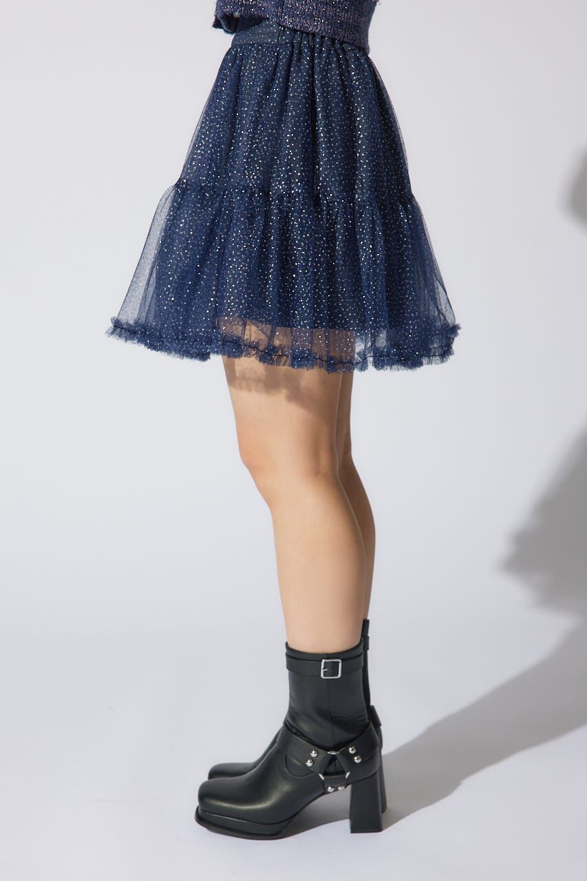 rienda「ボリュームチュールミニスコートショートパンツ」|その他|