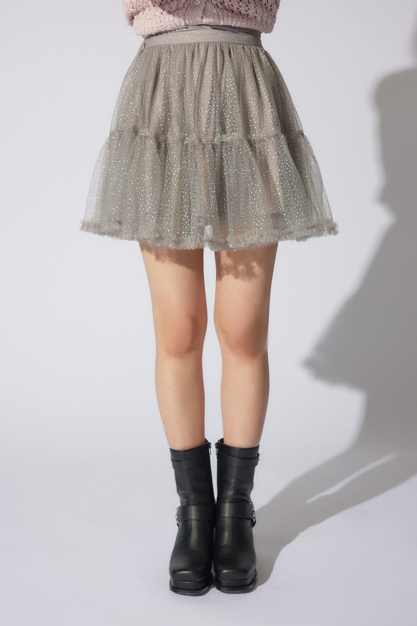 rienda「ボリュームチュールミニスコートショートパンツ」|その他|