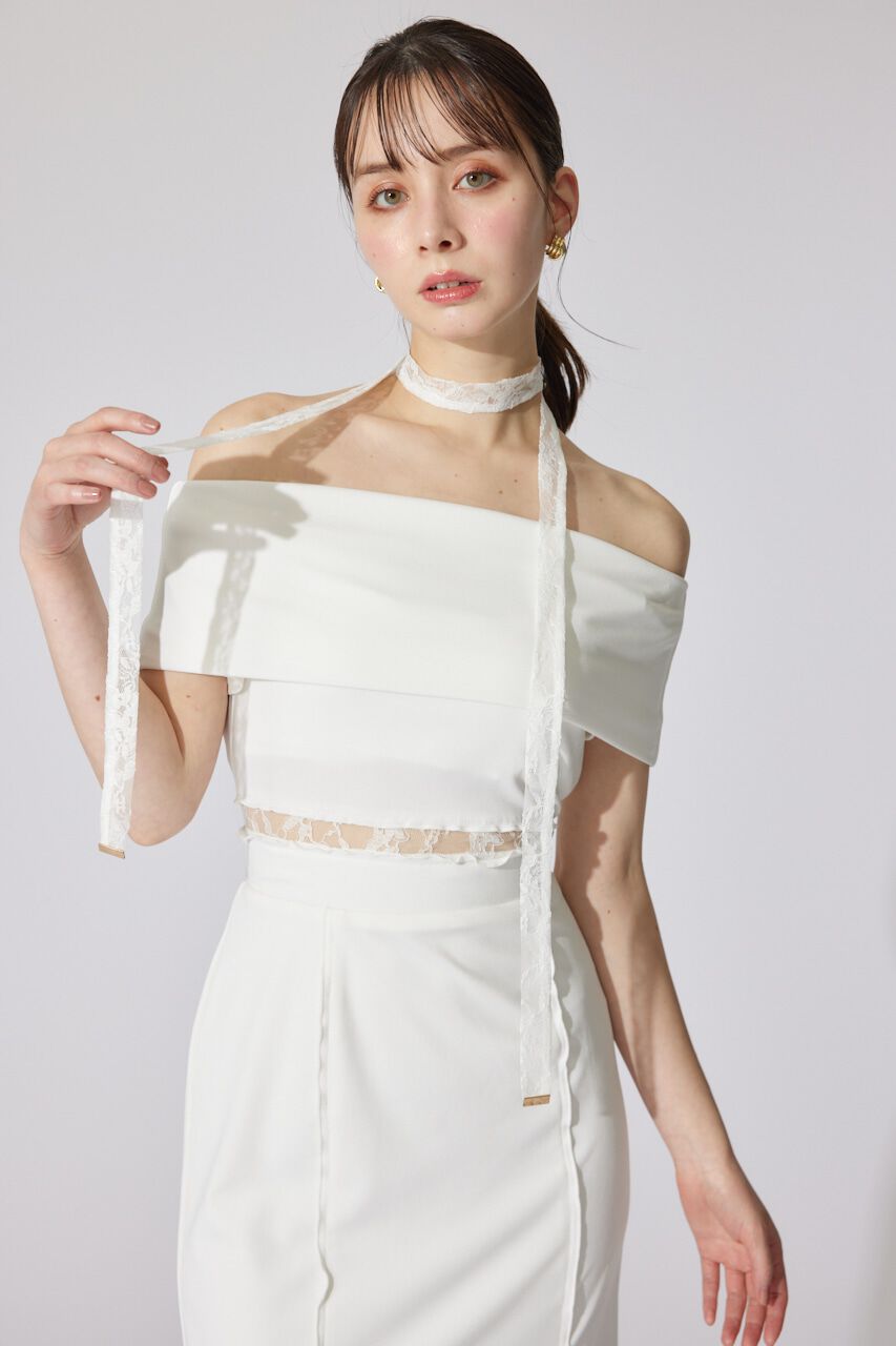 rienda「レースコンビオフショルカットワンピース」|ワンピース|