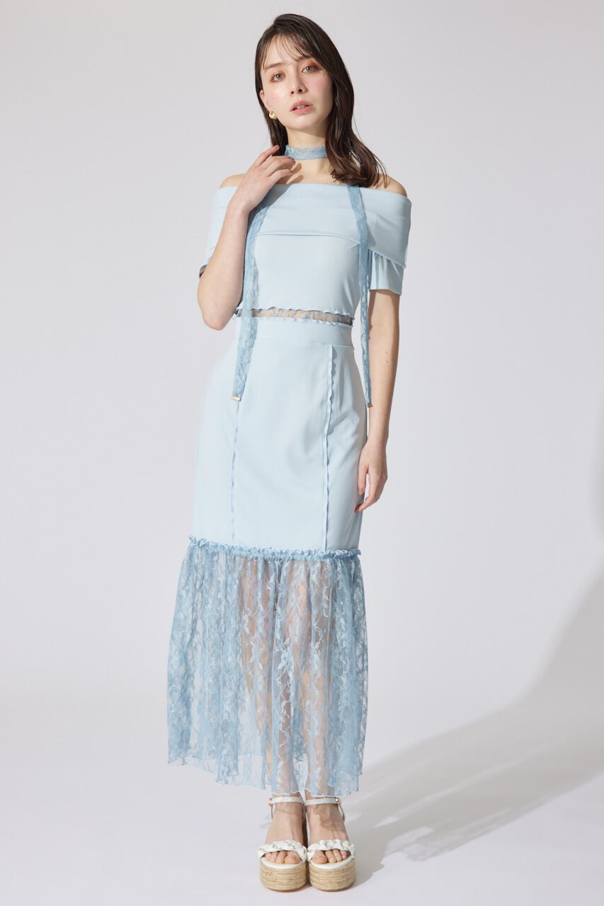 rienda「レースコンビオフショルカットワンピース」|ワンピース|