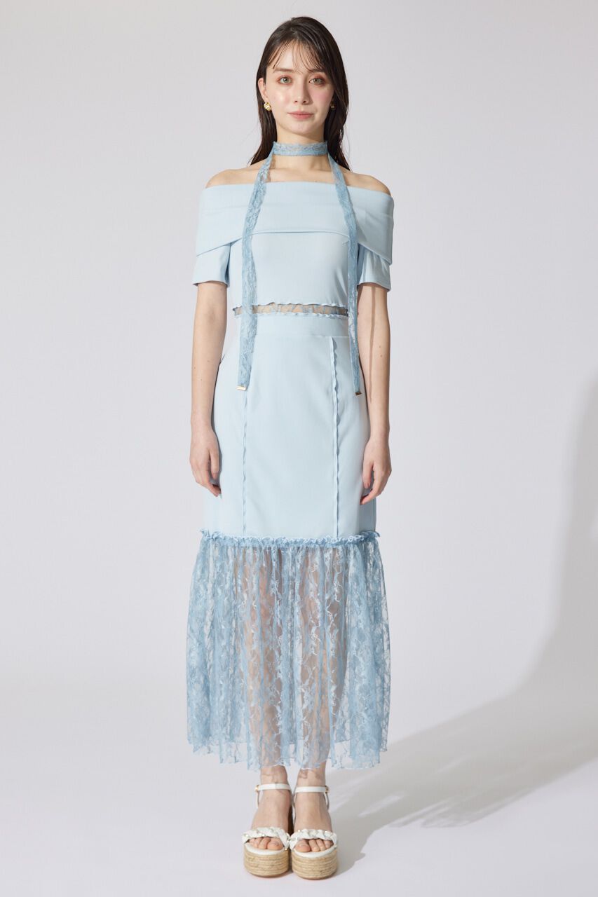 rienda「レースコンビオフショルカットワンピース」|ワンピース|