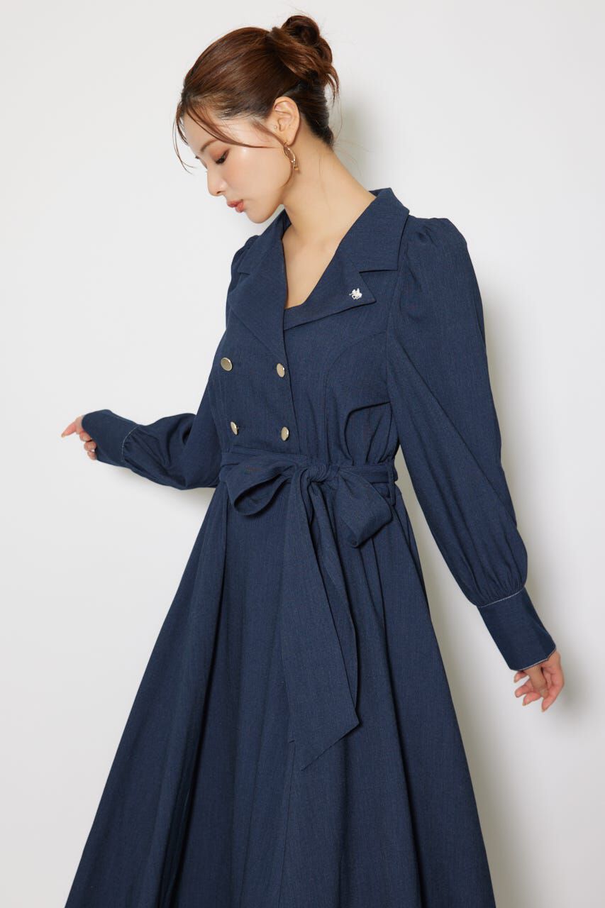 rienda「オープンカラーフレアワンピース」|ワンピース|