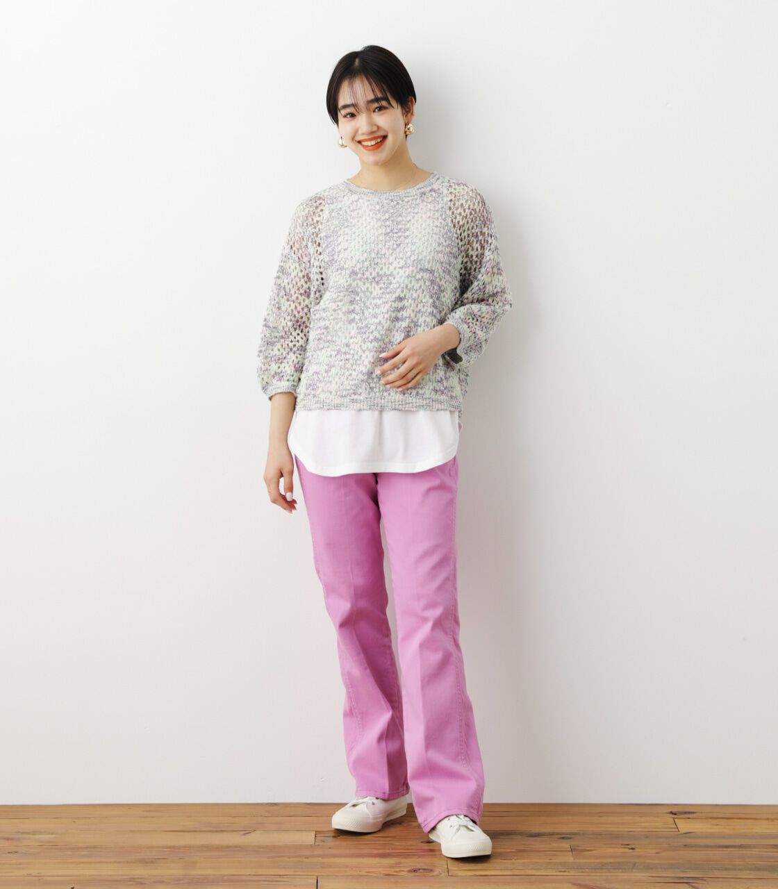 RODEO CROWNS「（WEB限定）メッシュニット＆タンクトップセット」|ニット・セーター|