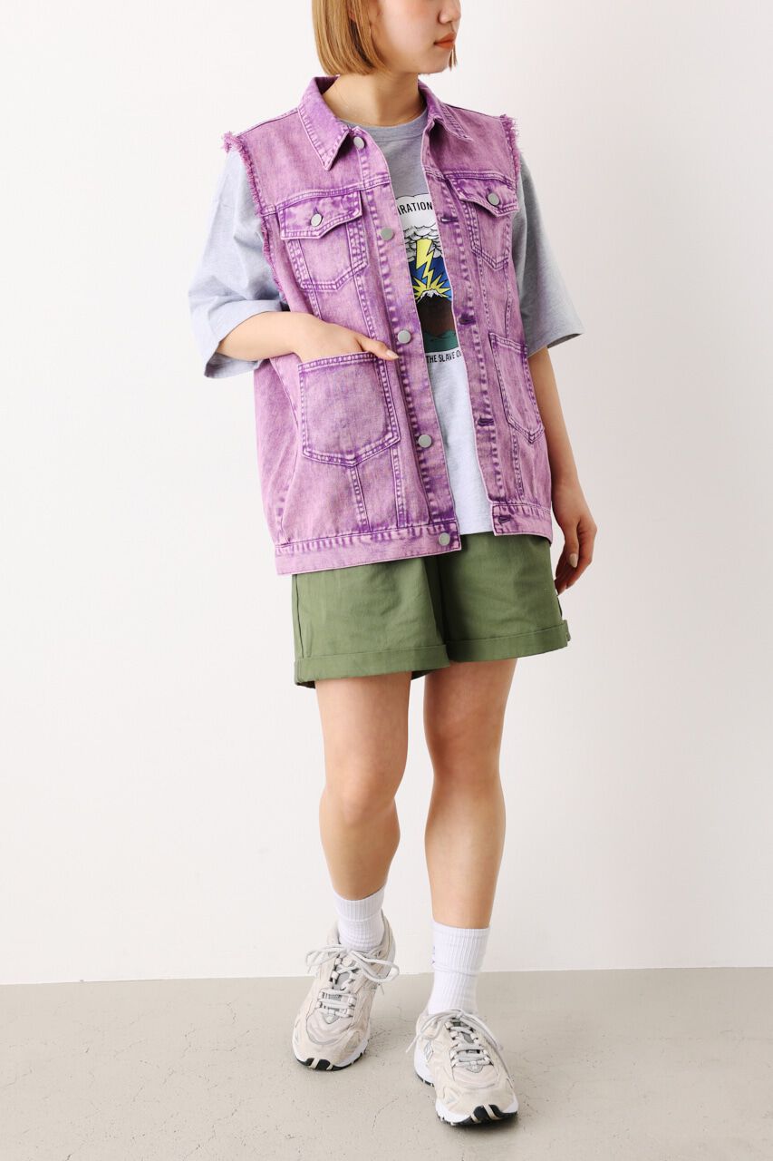 RODEO CROWNS「（WEB限定）カラーデニムベスト」|ダウンベスト・ベスト|