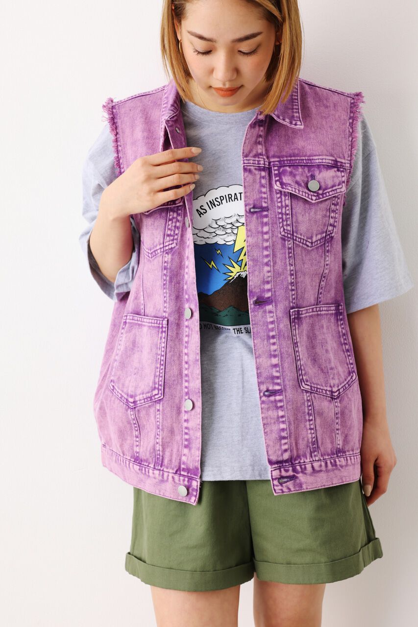 RODEO CROWNS「（WEB限定）カラーデニムベスト」|ダウンベスト・ベスト|