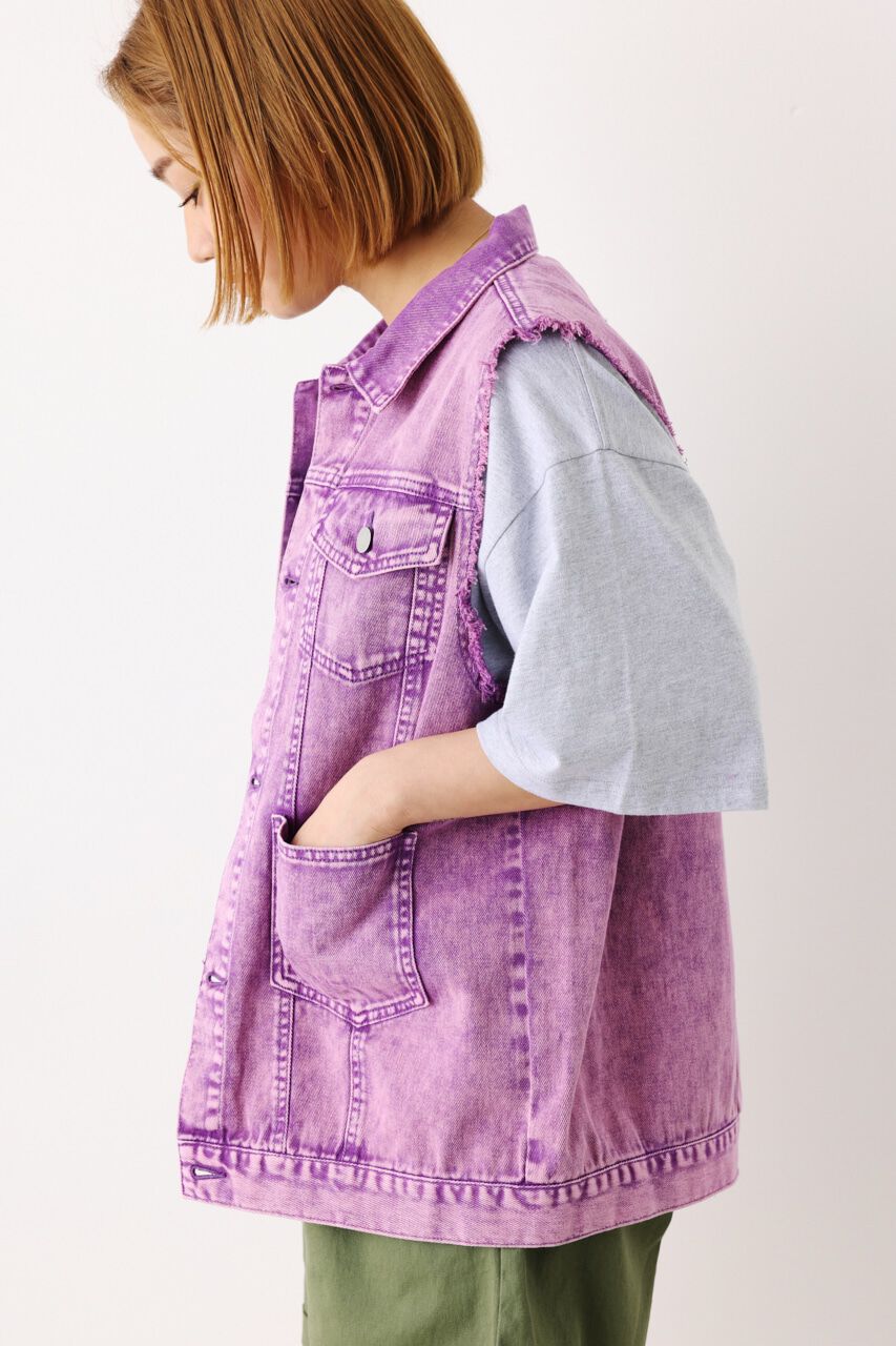 RODEO CROWNS「（WEB限定）カラーデニムベスト」|ダウンベスト・ベスト|