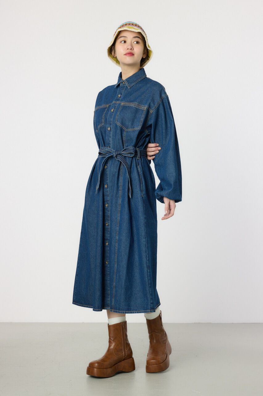RODEO CROWNS「デニムフレアマキシワンピース」|ワンピース|