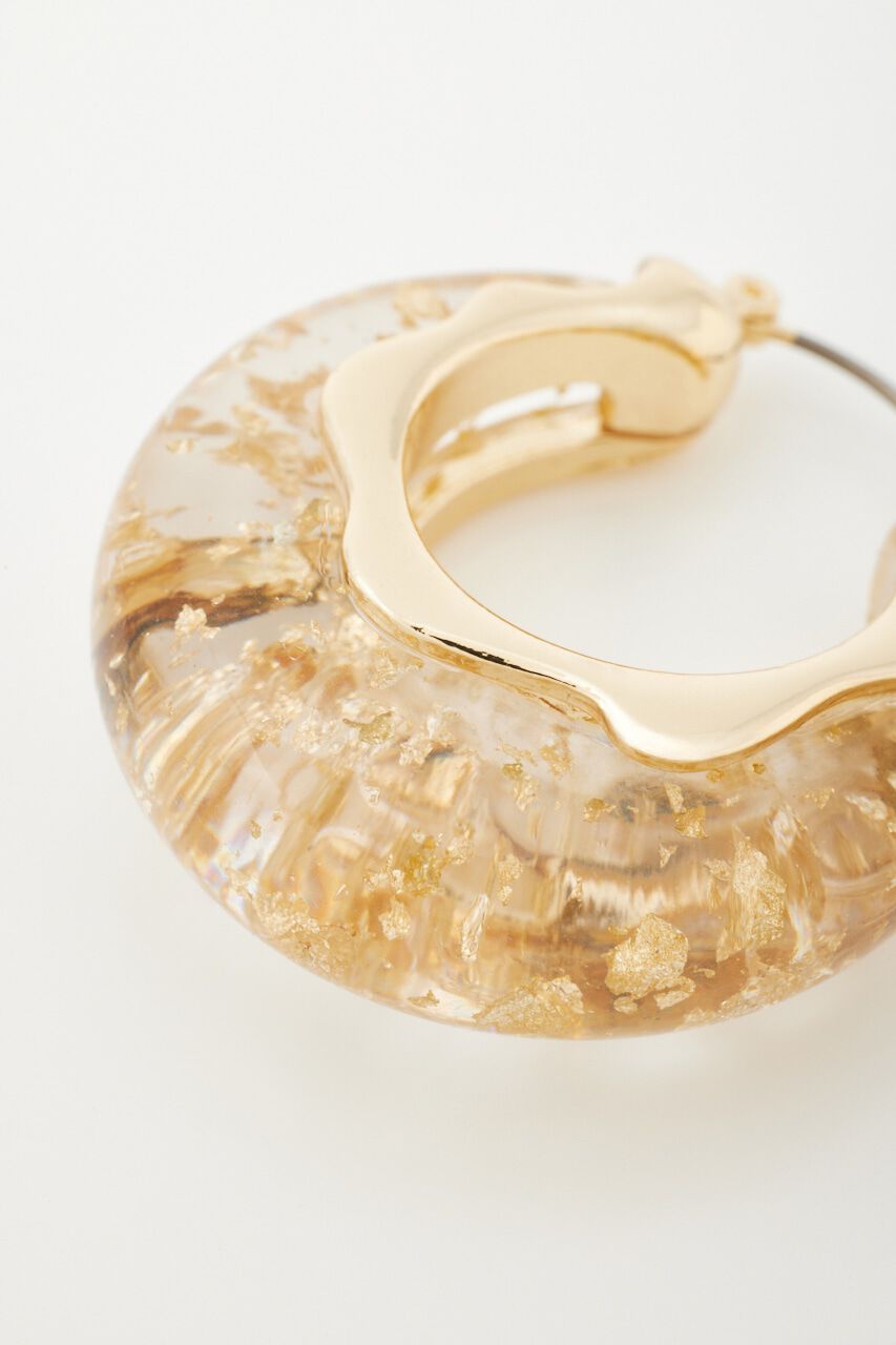 SLY「CLEAR GLITTER  HOOP ピアス」|ピアス|