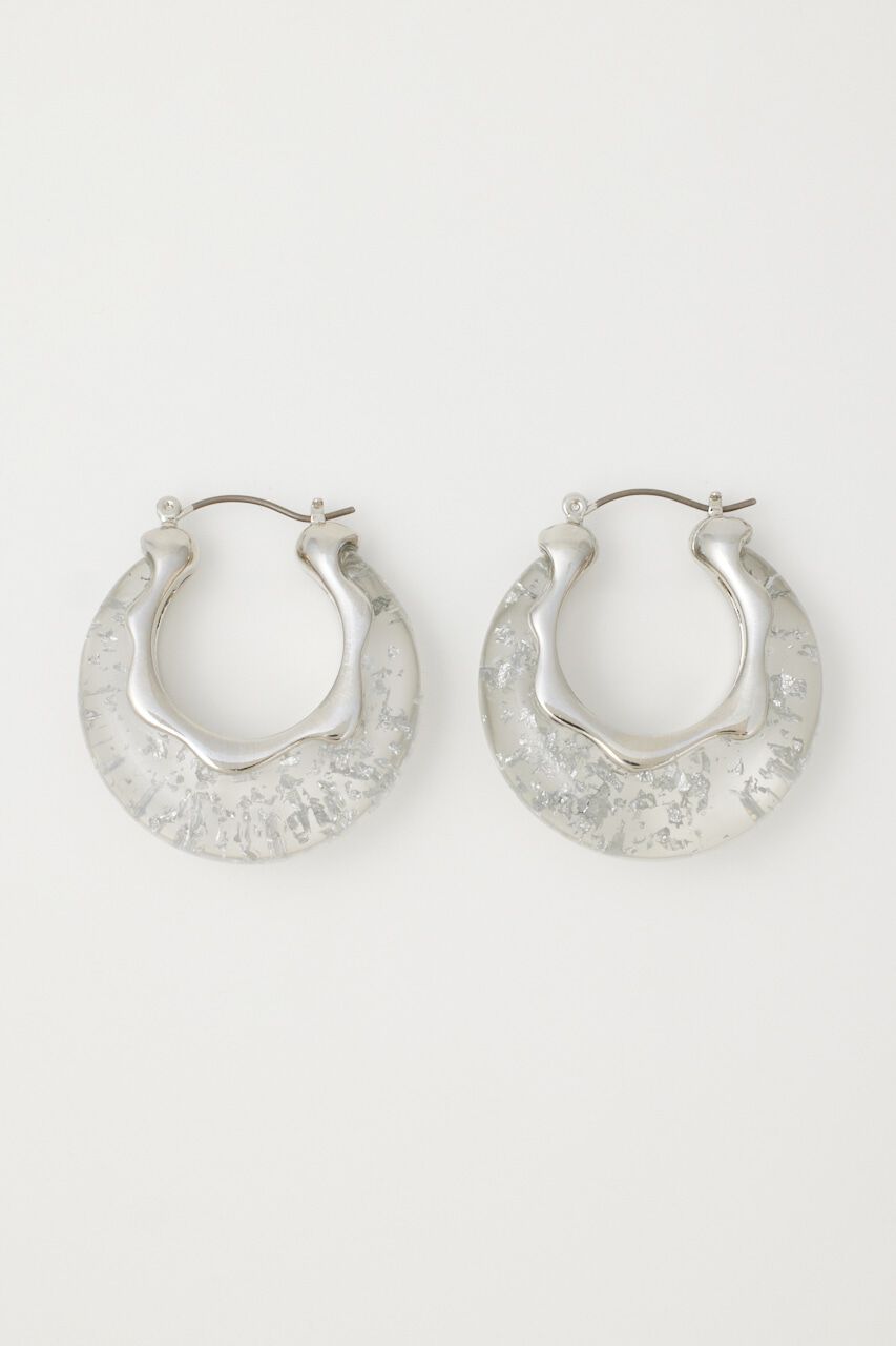 SLY「CLEAR GLITTER  HOOP ピアス」|ピアス|SLV