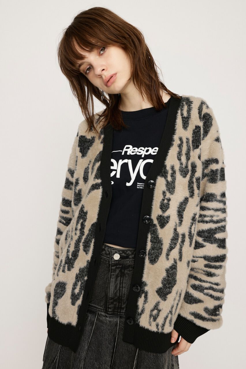 SLY「LEOPARD MOLLE JQ カーディガン」|カーディガン|BLK