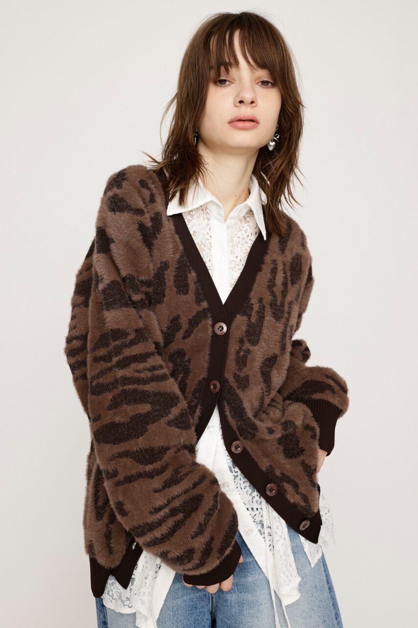 SLY「LEOPARD MOLLE JQ カーディガン」|カーディガン|