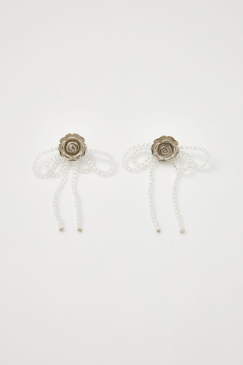 SLY「ROSE MOTIF BEADS P／EARRINGS」|ピアス|SLV